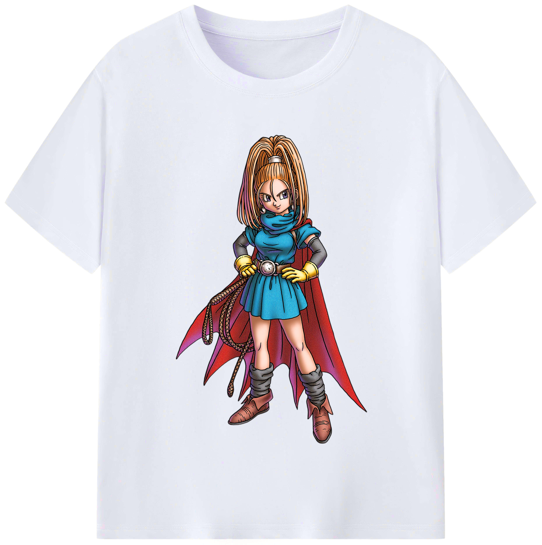 （画像用） ドラゴンクエスト Doragon Kuesuto Dragon Quest レディースカジュアルプリントTシャツ（綿100％）