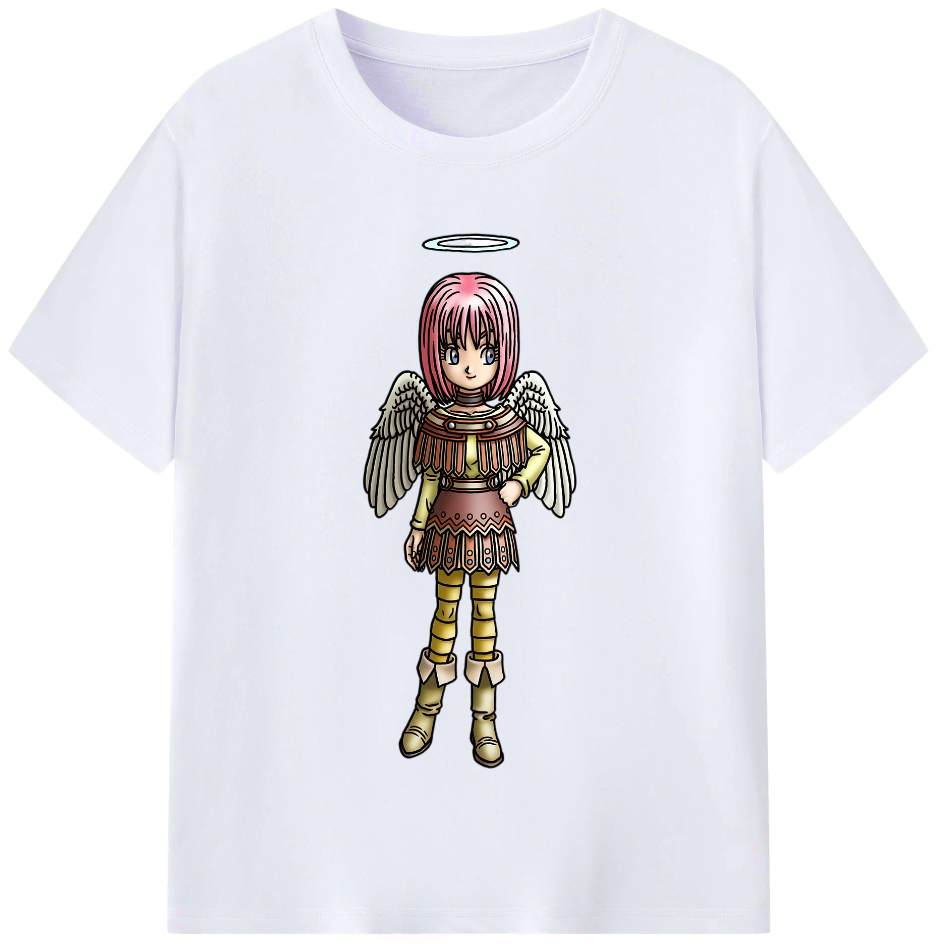 （画像用） ドラゴンクエスト Doragon Kuesuto Dragon Quest レディースカジュアルプリントTシャツ（綿100％）