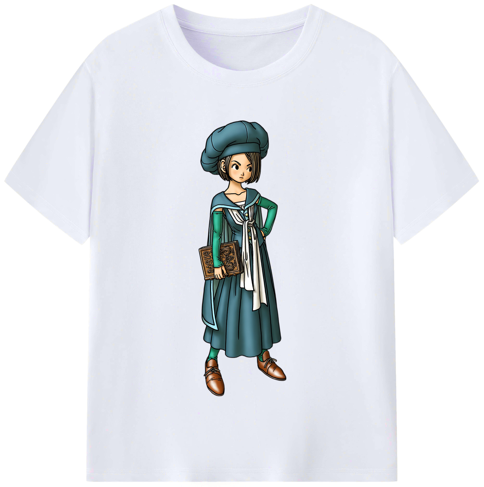 （画像用） ドラゴンクエスト Doragon Kuesuto Dragon Quest レディースカジュアルプリントTシャツ（綿100％）