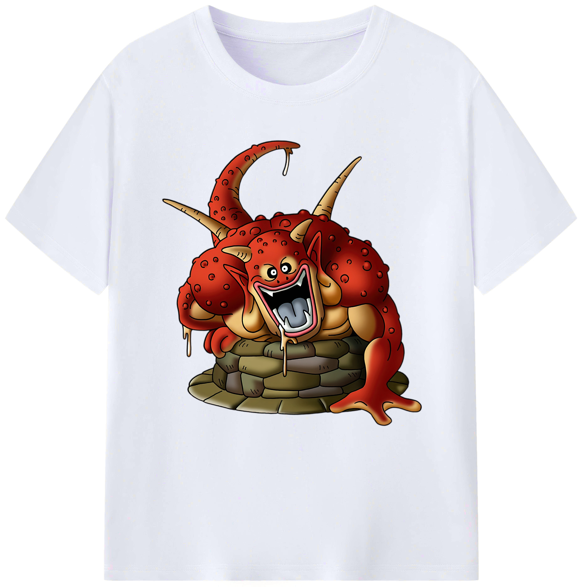 （画像用） ドラゴンクエスト Doragon Kuesuto Dragon Quest レディースカジュアルプリントTシャツ（綿100％）