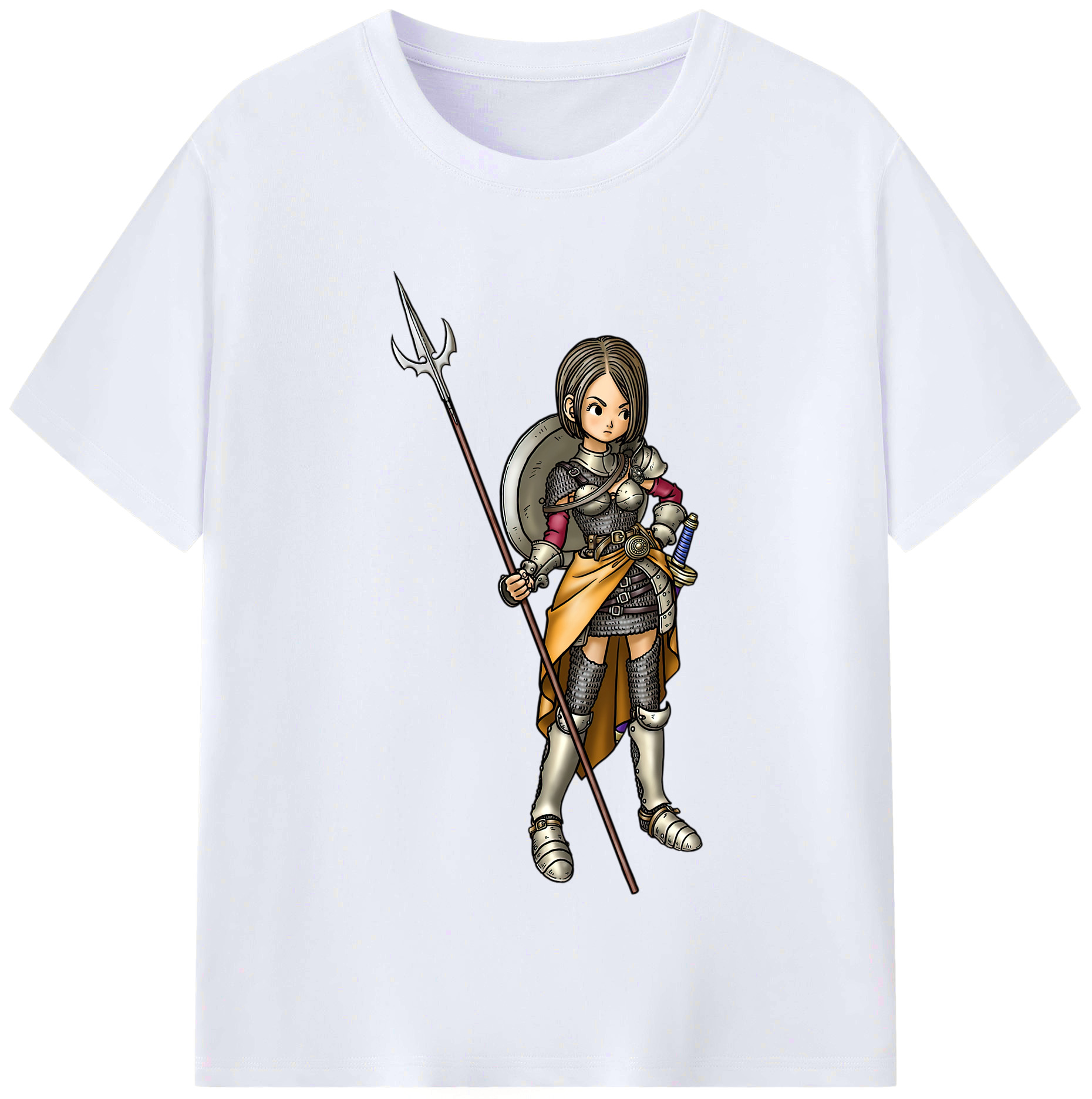 （画像用） ドラゴンクエスト Doragon Kuesuto Dragon Quest レディースカジュアルプリントTシャツ（綿100％）