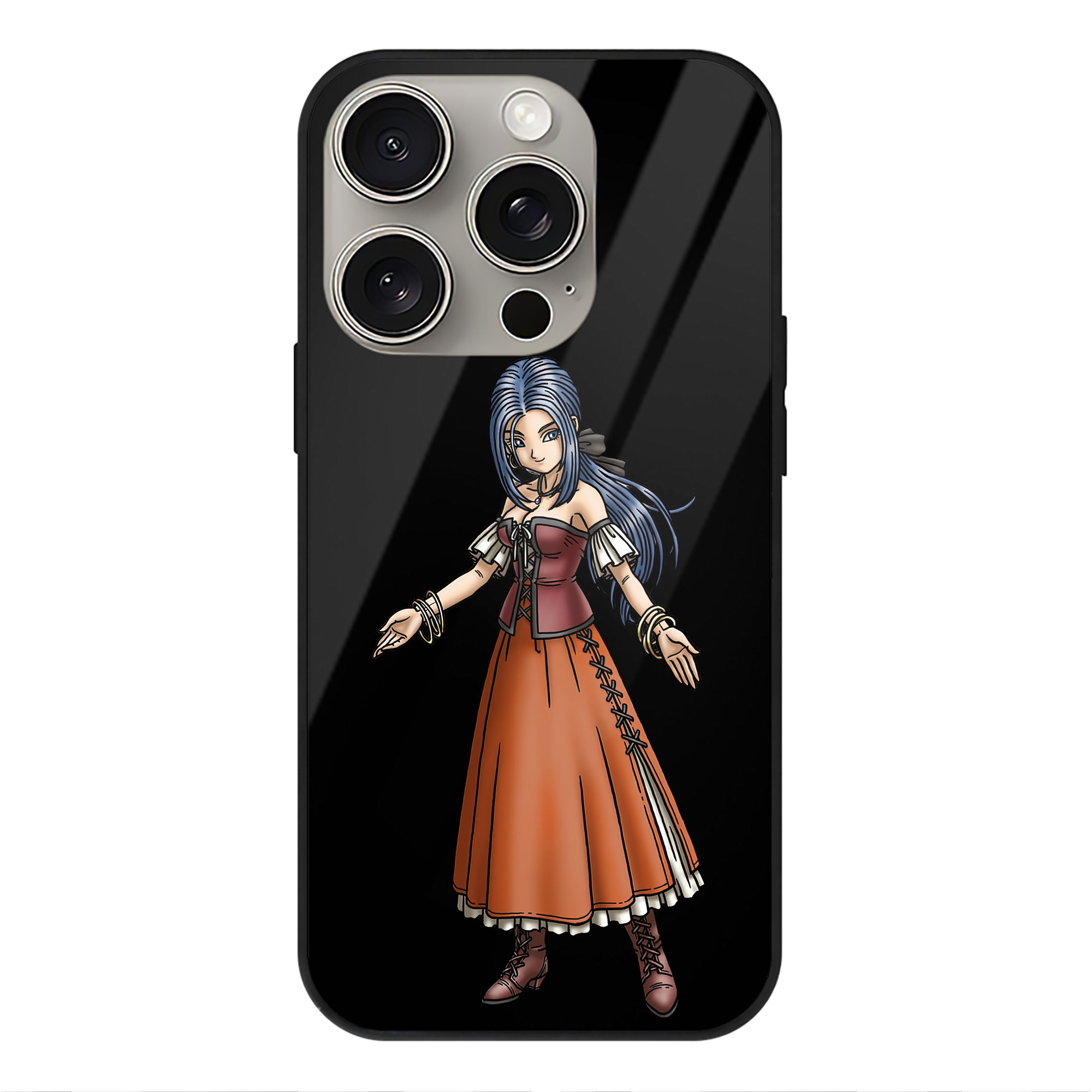 （画像用） ドラゴンクエスト Doragon Kuesuto Dragon Quest 【iPhone15Pro対応】スマホケース 耐衝撃＆黄変防止 背面ガラス
