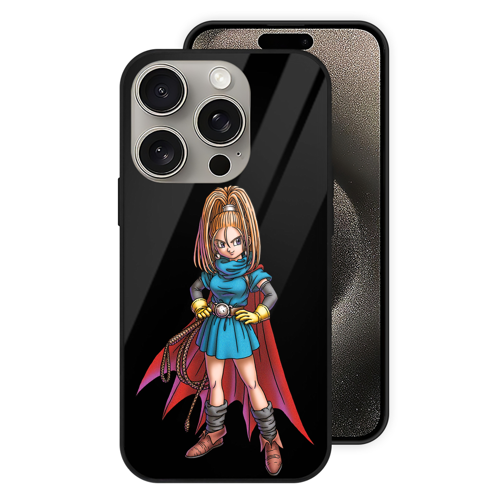 ドラゴンクエスト Doragon Kuesuto Dragon Quest 【iPhone15Pro対応】スマホケース 耐衝撃＆黄変防止 背面ガラス