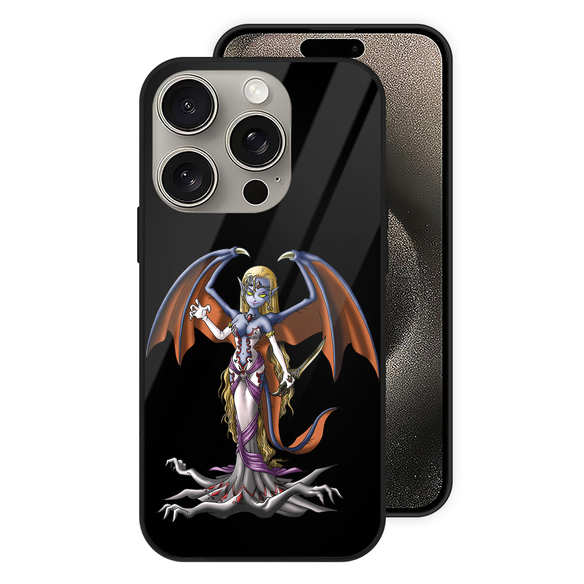 ドラゴンクエスト Doragon Kuesuto Dragon Quest 【iPhone15Pro対応】スマホケース 耐衝撃＆黄変防止 背面ガラス