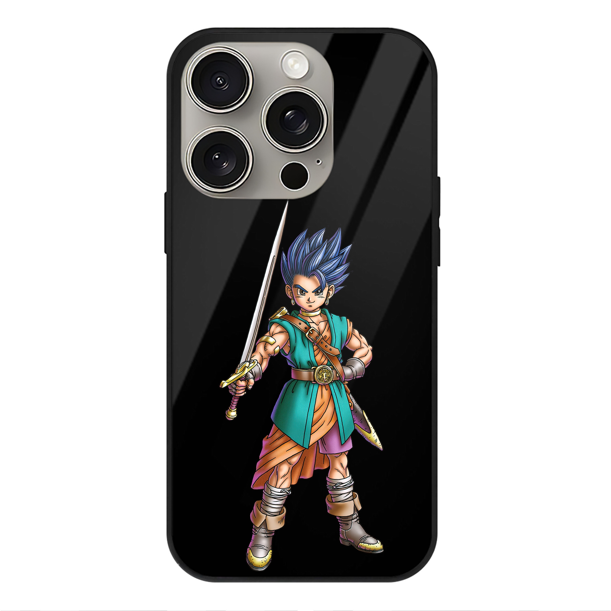 ドラゴンクエスト Doragon Kuesuto Dragon Quest 【iPhone15Pro対応】スマホケース 耐衝撃＆黄変防止 背面ガラス