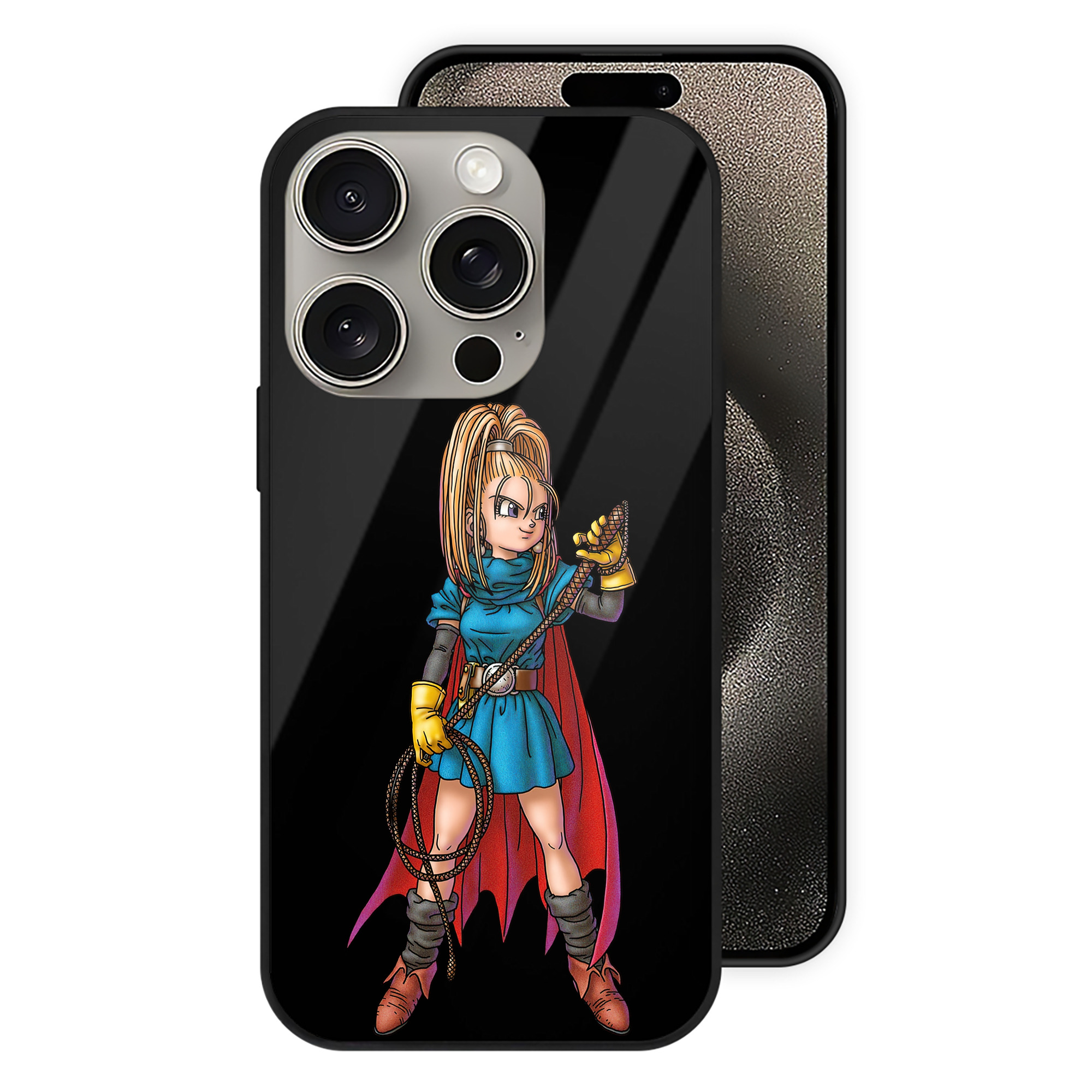 （画像用） ドラゴンクエスト Doragon Kuesuto Dragon Quest 【iPhone15Pro対応】スマホケース 耐衝撃＆黄変防止 背面ガラス