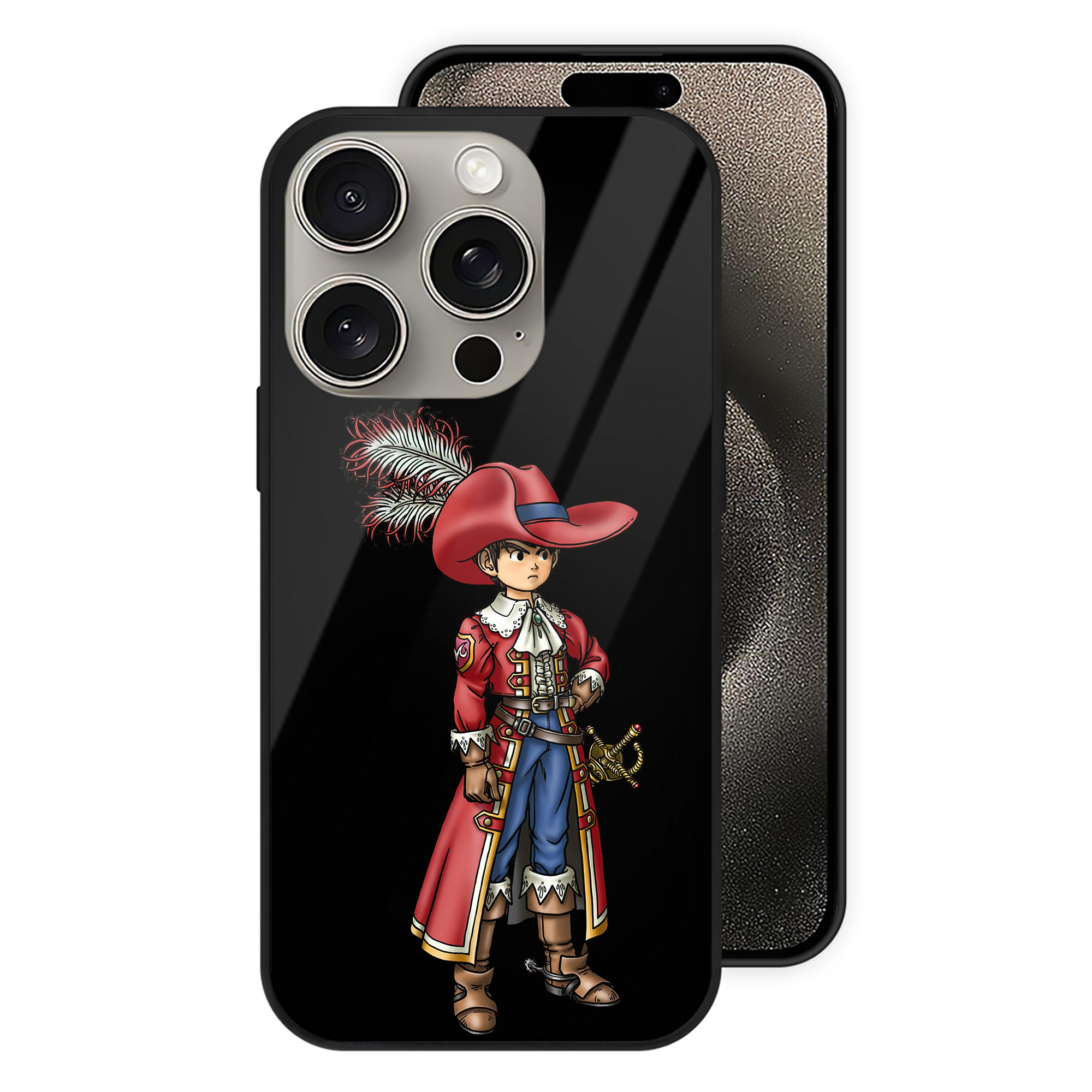 ドラゴンクエスト Doragon Kuesuto Dragon Quest 【iPhone15Pro対応】スマホケース 耐衝撃＆黄変防止 背面ガラス
