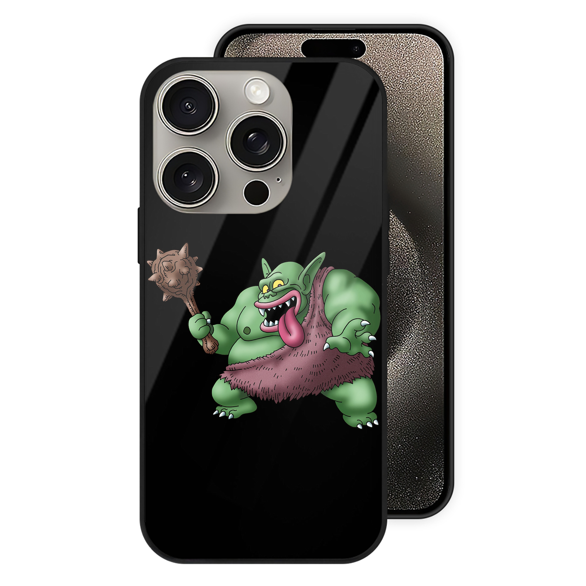 （画像用） ドラゴンクエスト Doragon Kuesuto Dragon Quest 【iPhone15Pro対応】スマホケース 耐衝撃＆黄変防止 背面ガラス