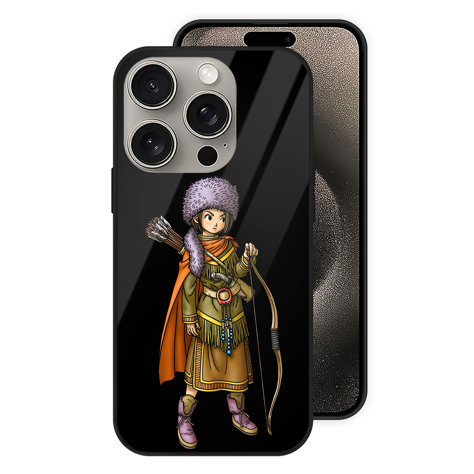 ドラゴンクエスト Doragon Kuesuto Dragon Quest 【iPhone15Pro対応】スマホケース 耐衝撃＆黄変防止 背面ガラス