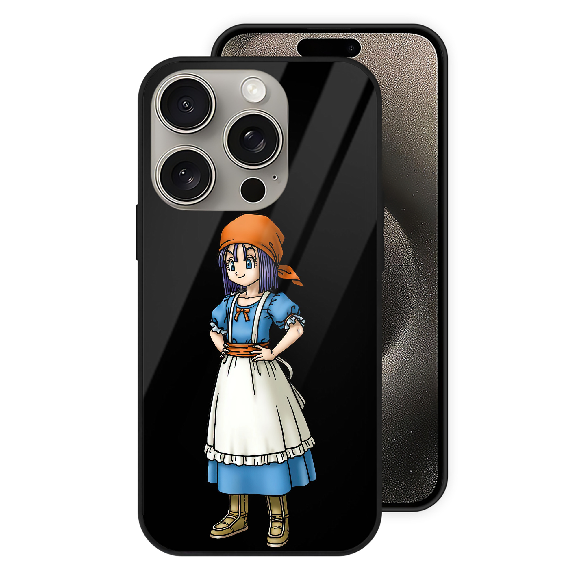 ドラゴンクエスト Doragon Kuesuto Dragon Quest 【iPhone15Pro対応】スマホケース 耐衝撃＆黄変防止 背面ガラス