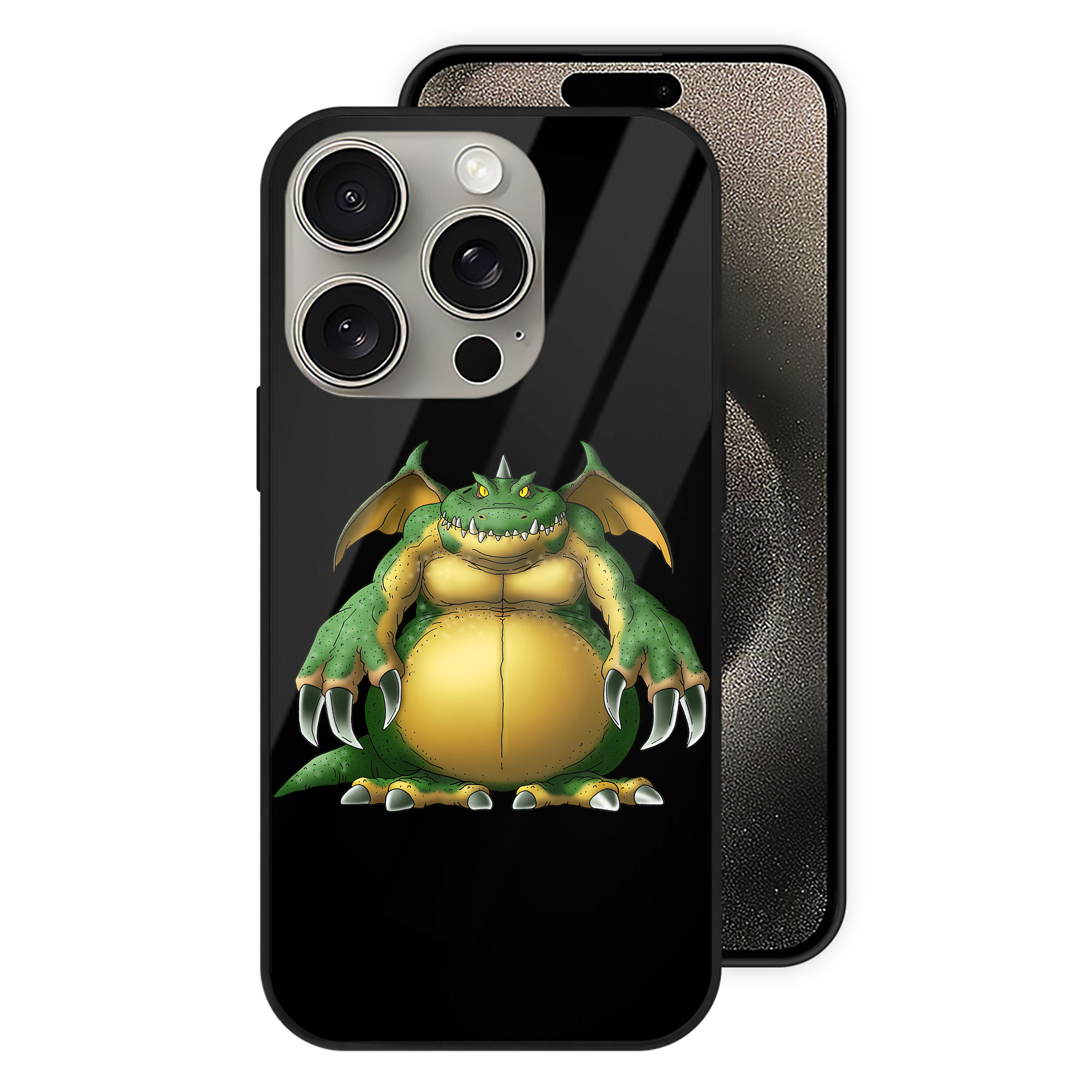 （画像用） ドラゴンクエスト Doragon Kuesuto Dragon Quest 【iPhone15Pro対応】スマホケース 耐衝撃＆黄変防止 背面ガラス