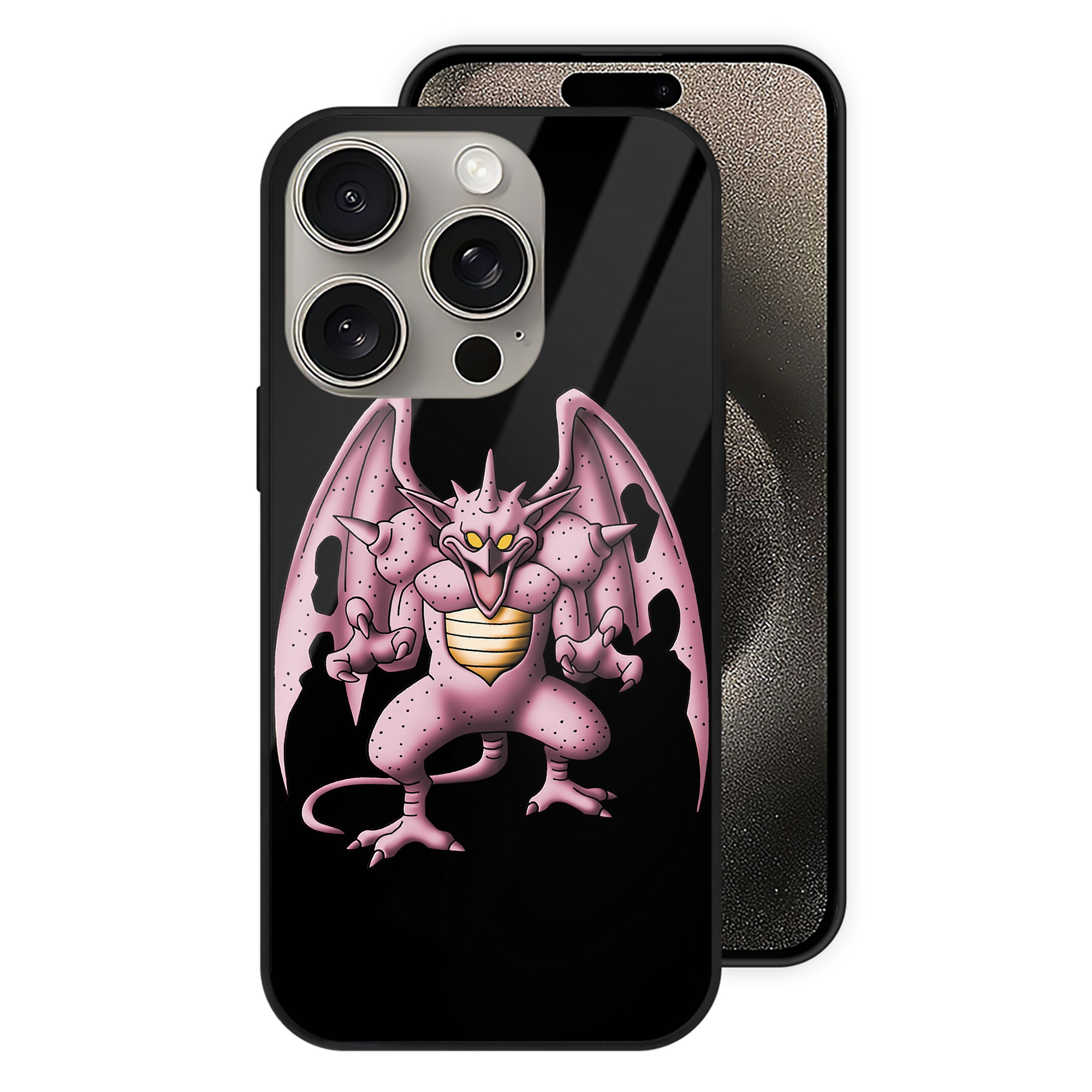 （画像用） ドラゴンクエスト Doragon Kuesuto Dragon Quest 【iPhone15Pro対応】スマホケース 耐衝撃＆黄変防止 背面ガラス