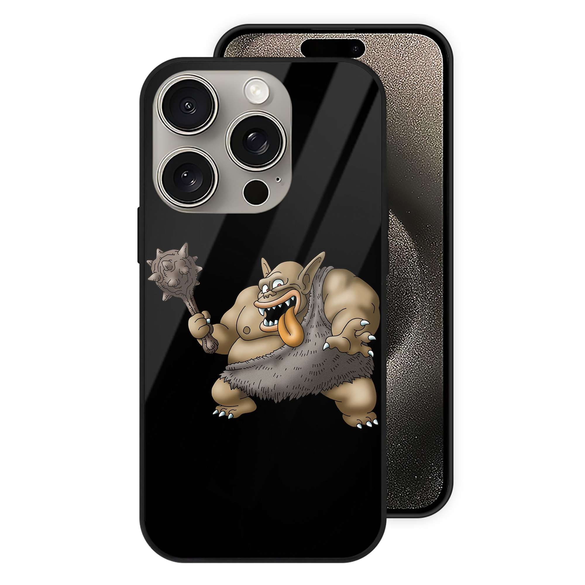 ドラゴンクエスト Doragon Kuesuto Dragon Quest 【iPhone15Pro対応】スマホケース 耐衝撃＆黄変防止 背面ガラス