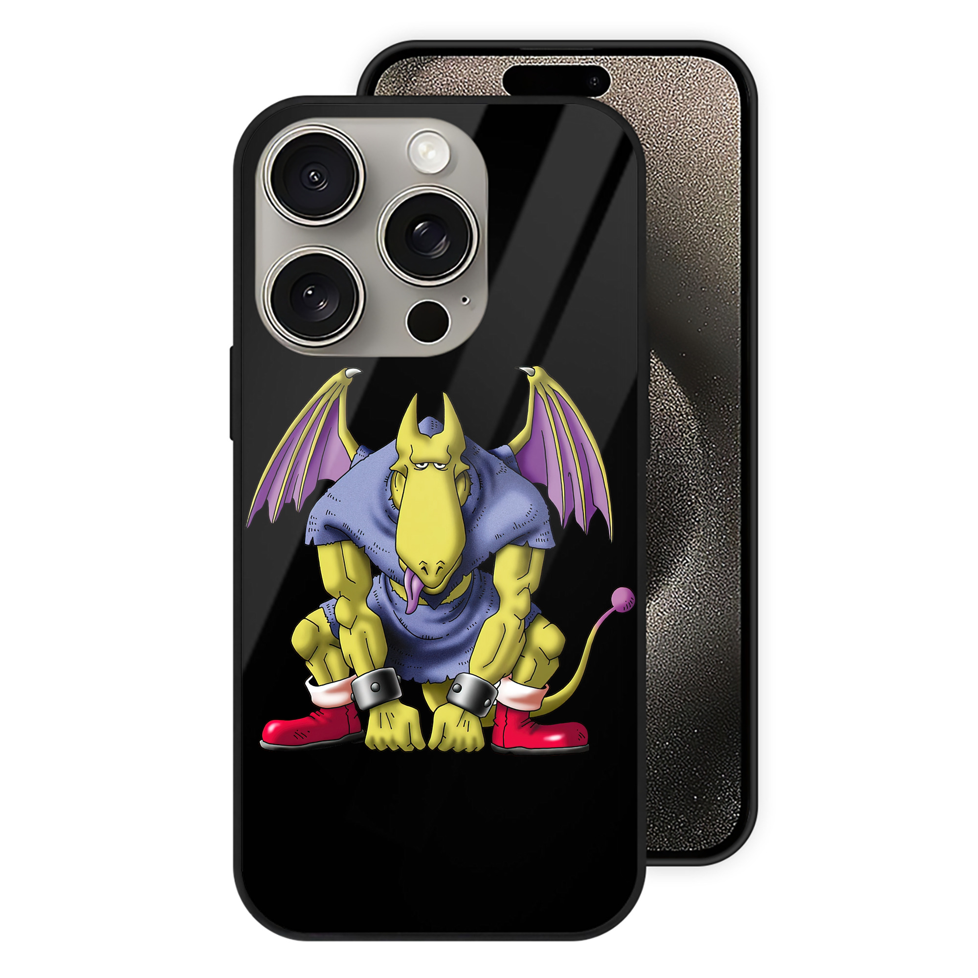 ドラゴンクエスト Doragon Kuesuto Dragon Quest 【iPhone15Pro対応】スマホケース 耐衝撃＆黄変防止 背面ガラス