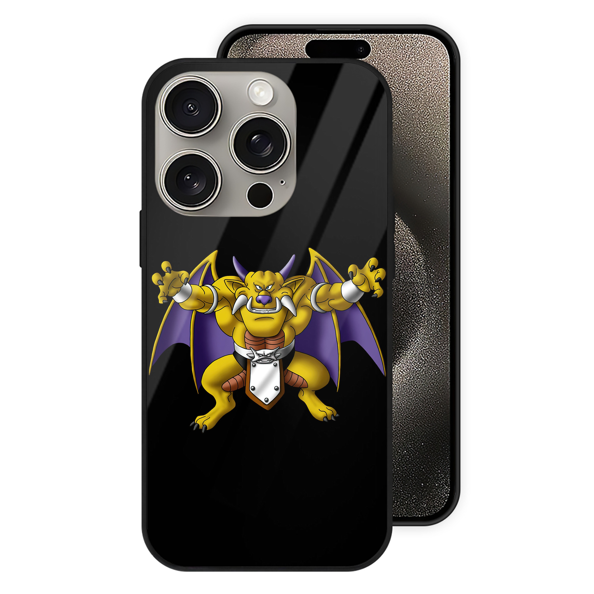 ドラゴンクエスト Doragon Kuesuto Dragon Quest 【iPhone15Pro対応】スマホケース 耐衝撃＆黄変防止 背面ガラス