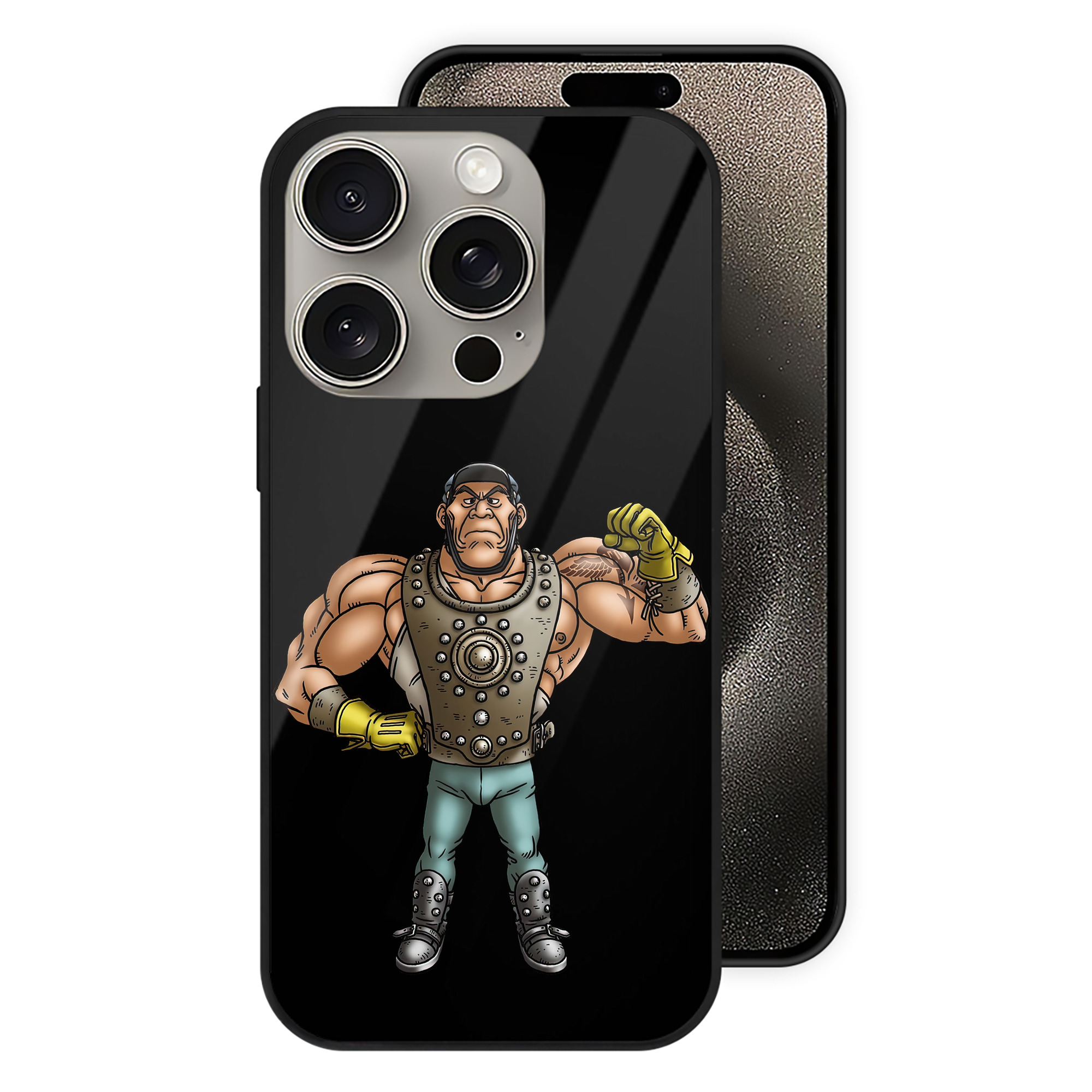 ドラゴンクエスト Doragon Kuesuto Dragon Quest 【iPhone15Pro対応】スマホケース 耐衝撃＆黄変防止 背面ガラス