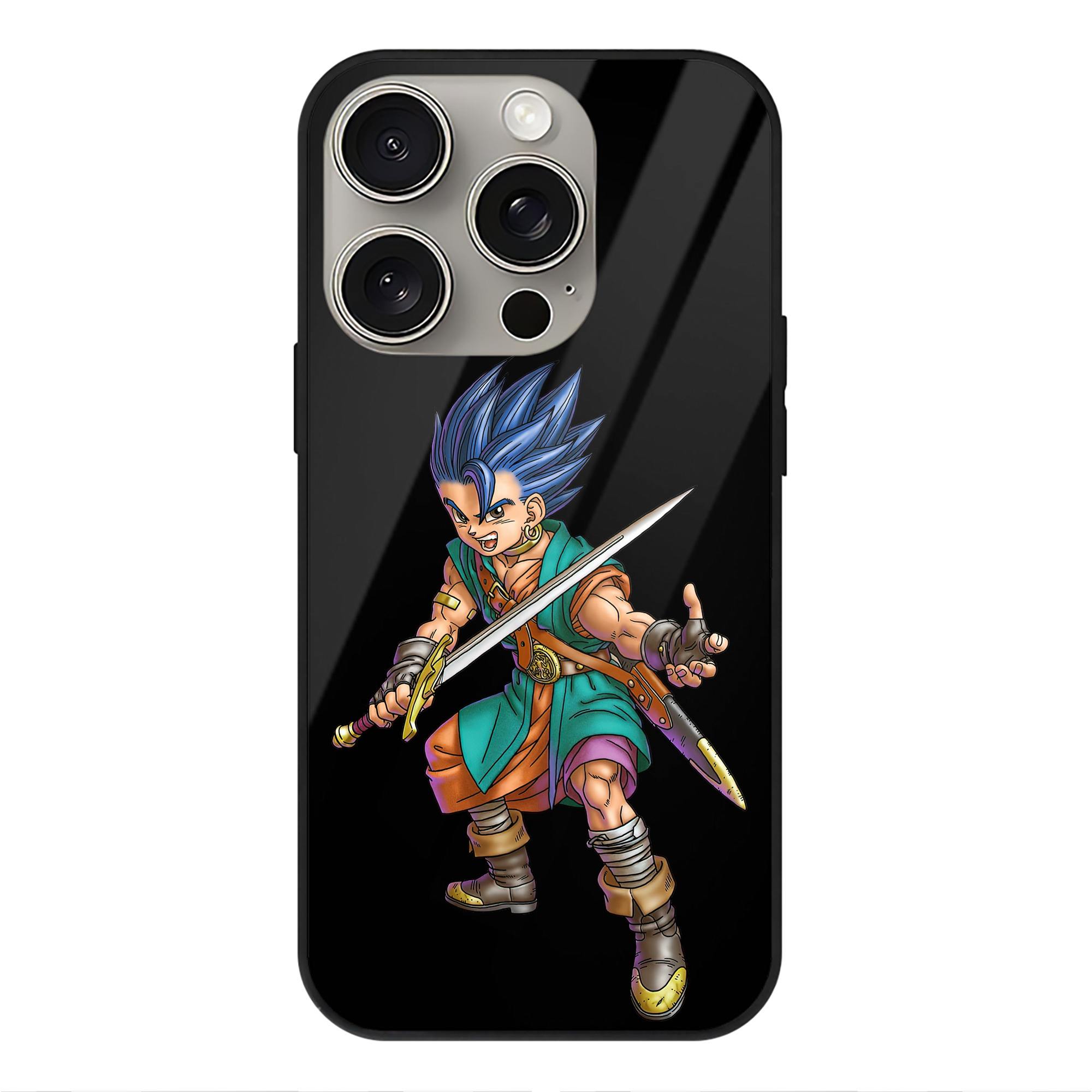 （画像用） ドラゴンクエスト Doragon Kuesuto Dragon Quest 【iPhone15Pro対応】スマホケース 耐衝撃＆黄変防止 背面ガラス