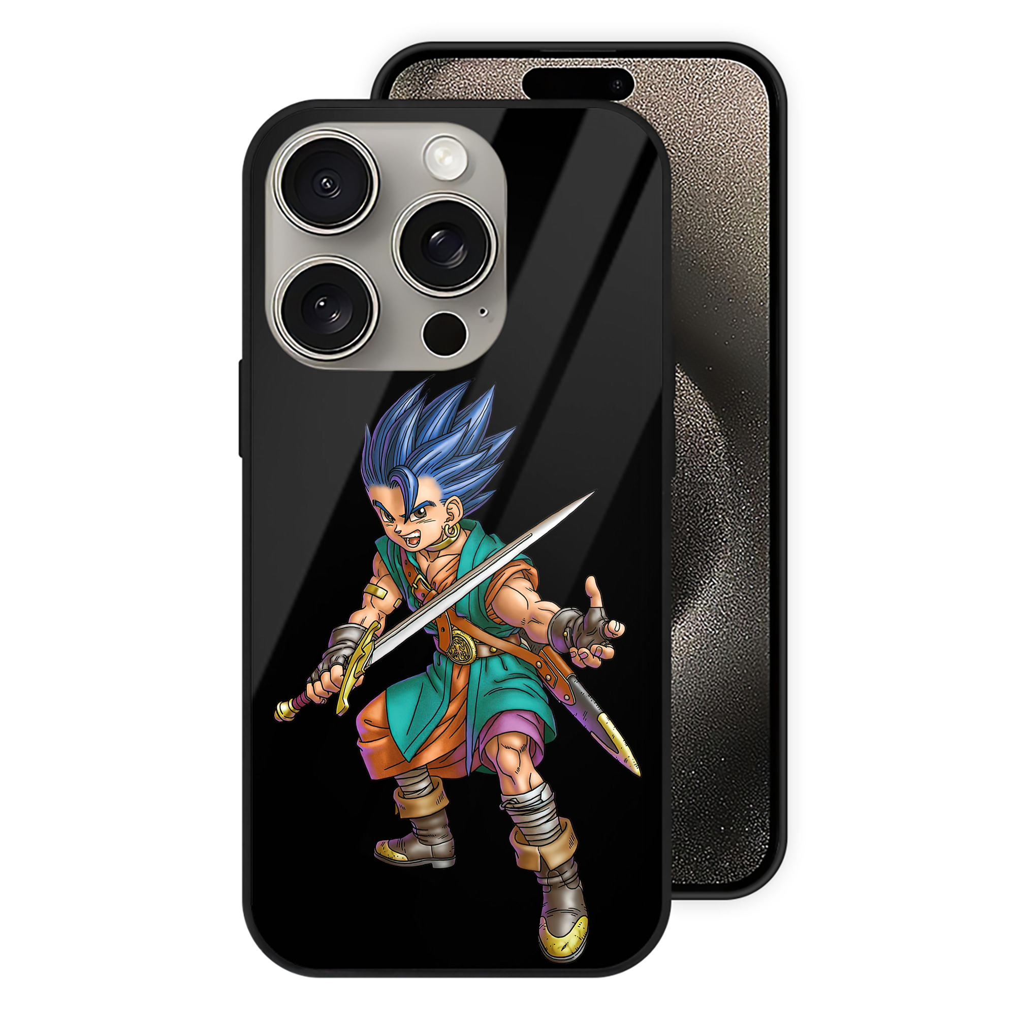 （画像用） ドラゴンクエスト Doragon Kuesuto Dragon Quest 【iPhone15Pro対応】スマホケース 耐衝撃＆黄変防止 背面ガラス