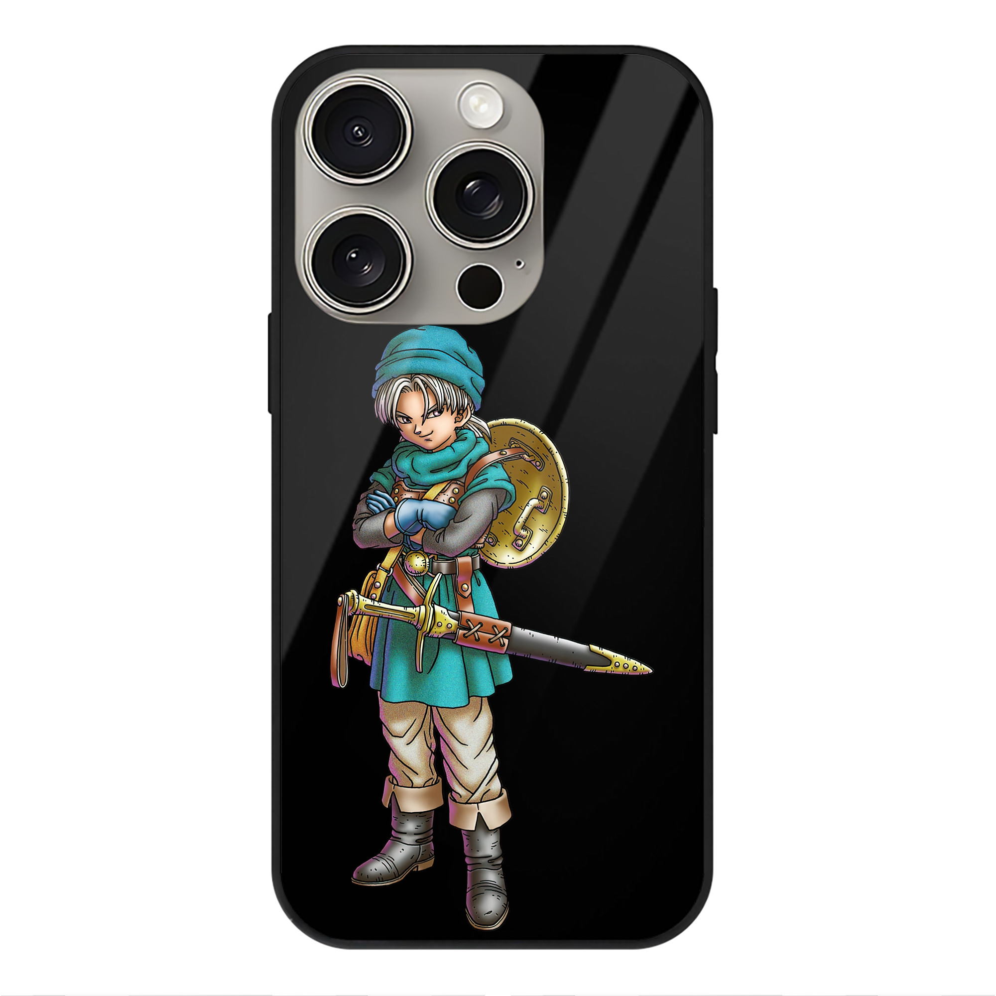 （画像用） ドラゴンクエスト Doragon Kuesuto Dragon Quest 【iPhone15Pro対応】スマホケース 耐衝撃＆黄変防止 背面ガラス