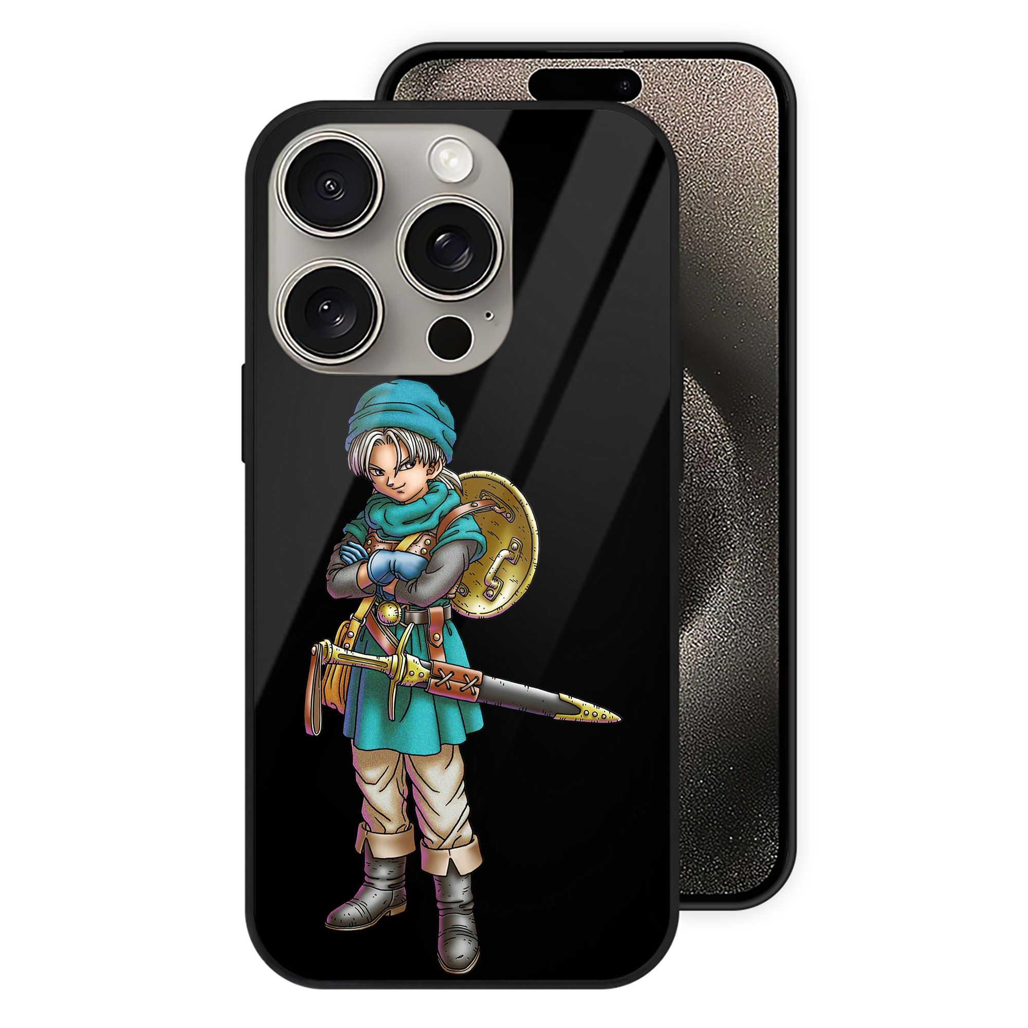 （画像用） ドラゴンクエスト Doragon Kuesuto Dragon Quest 【iPhone15Pro対応】スマホケース 耐衝撃＆黄変防止 背面ガラス