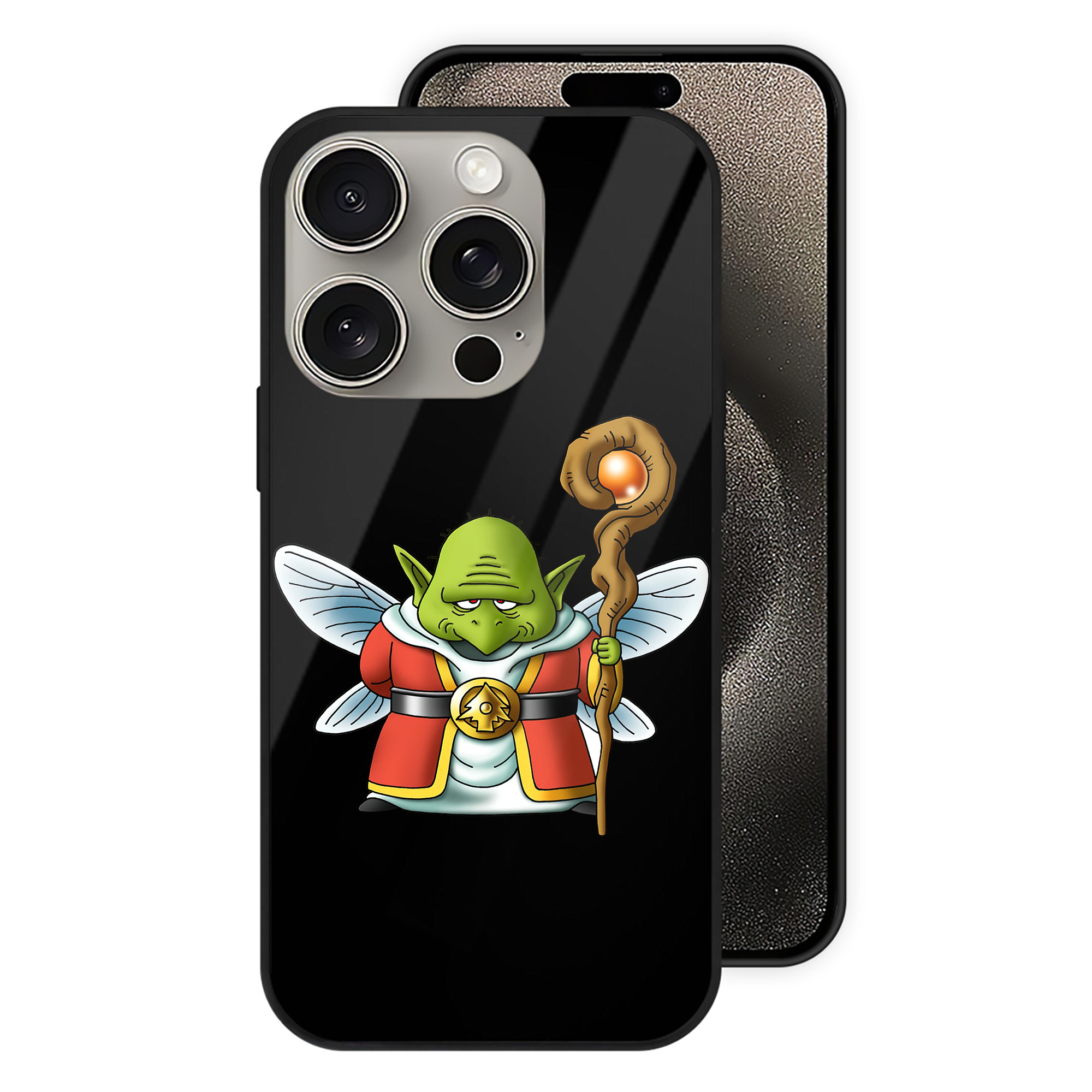 ドラゴンクエスト Doragon Kuesuto Dragon Quest 【iPhone15Pro対応】スマホケース 耐衝撃＆黄変防止 背面ガラス