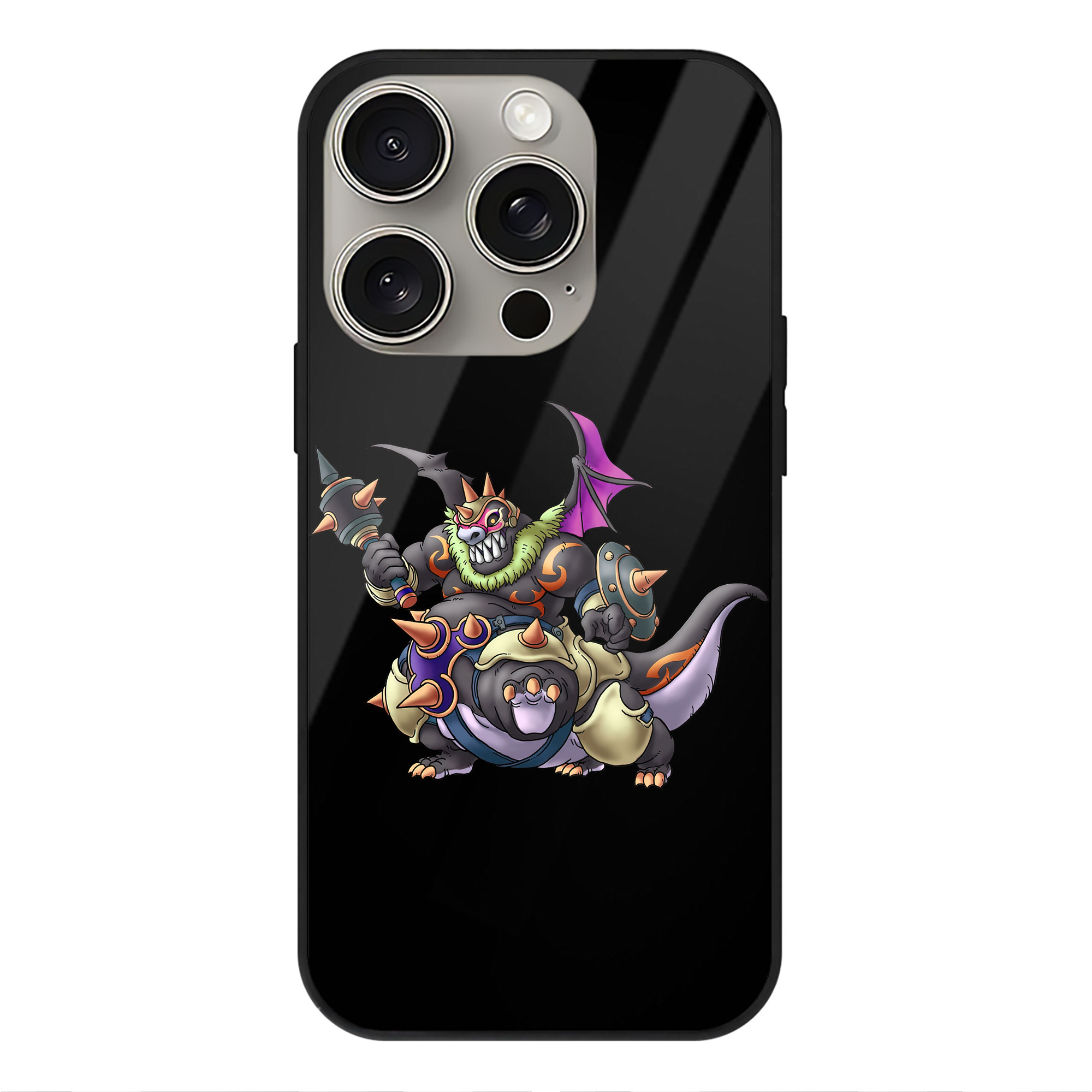 （画像用） ドラゴンクエスト Doragon Kuesuto Dragon Quest 【iPhone15Pro対応】スマホケース 耐衝撃＆黄変防止 背面ガラス