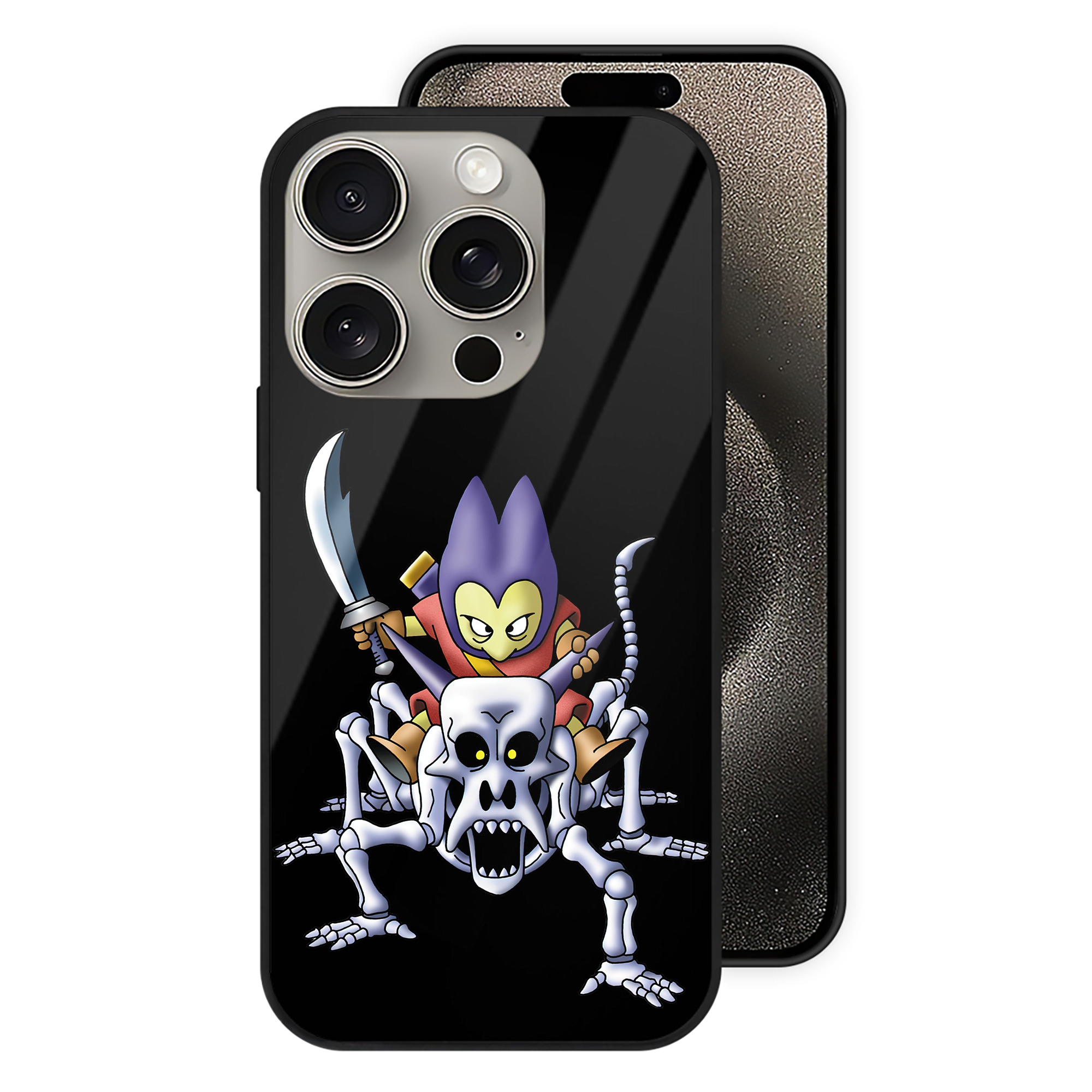 ドラゴンクエスト Doragon Kuesuto Dragon Quest 【iPhone15Pro対応】スマホケース 耐衝撃＆黄変防止 背面ガラス