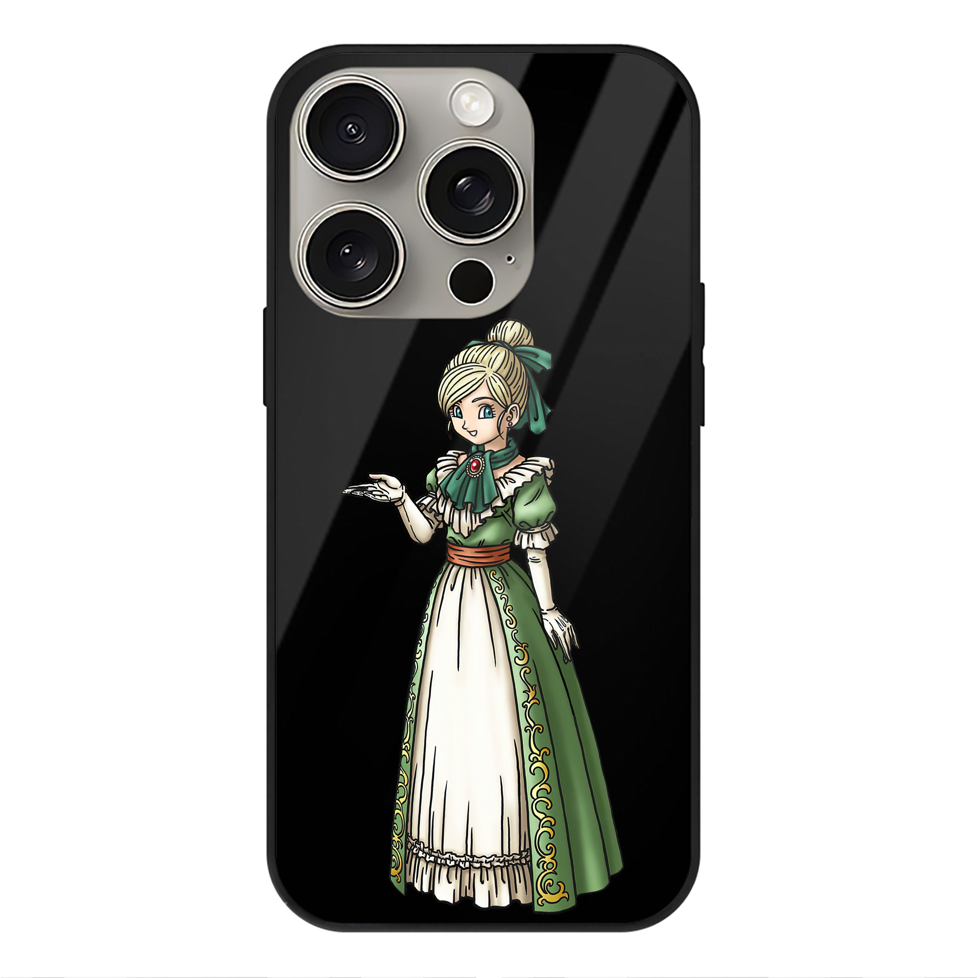 ドラゴンクエスト Doragon Kuesuto Dragon Quest 【iPhone15Pro対応】スマホケース 耐衝撃＆黄変防止 背面ガラス