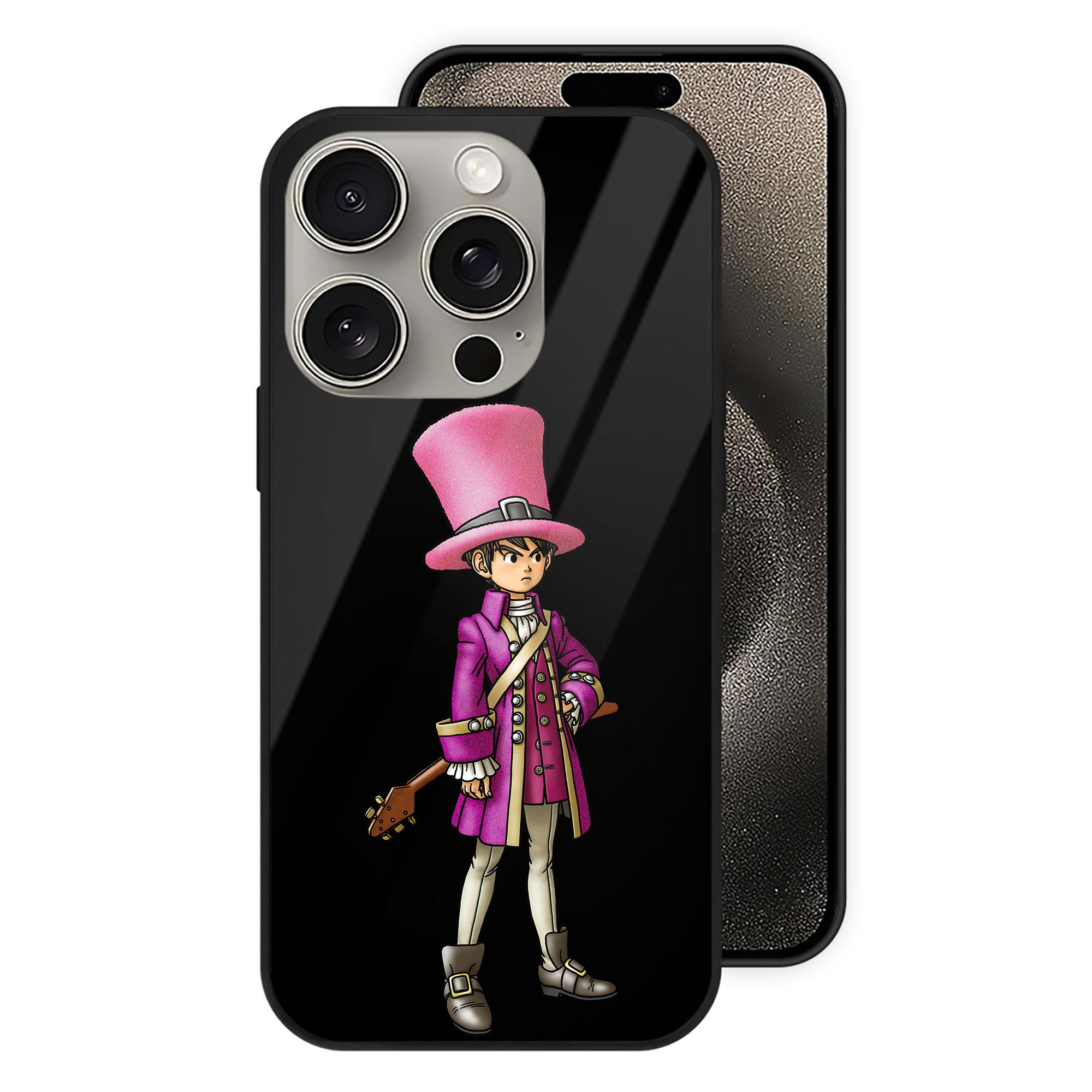 ドラゴンクエスト Doragon Kuesuto Dragon Quest 【iPhone15Pro対応】スマホケース 耐衝撃＆黄変防止 背面ガラス