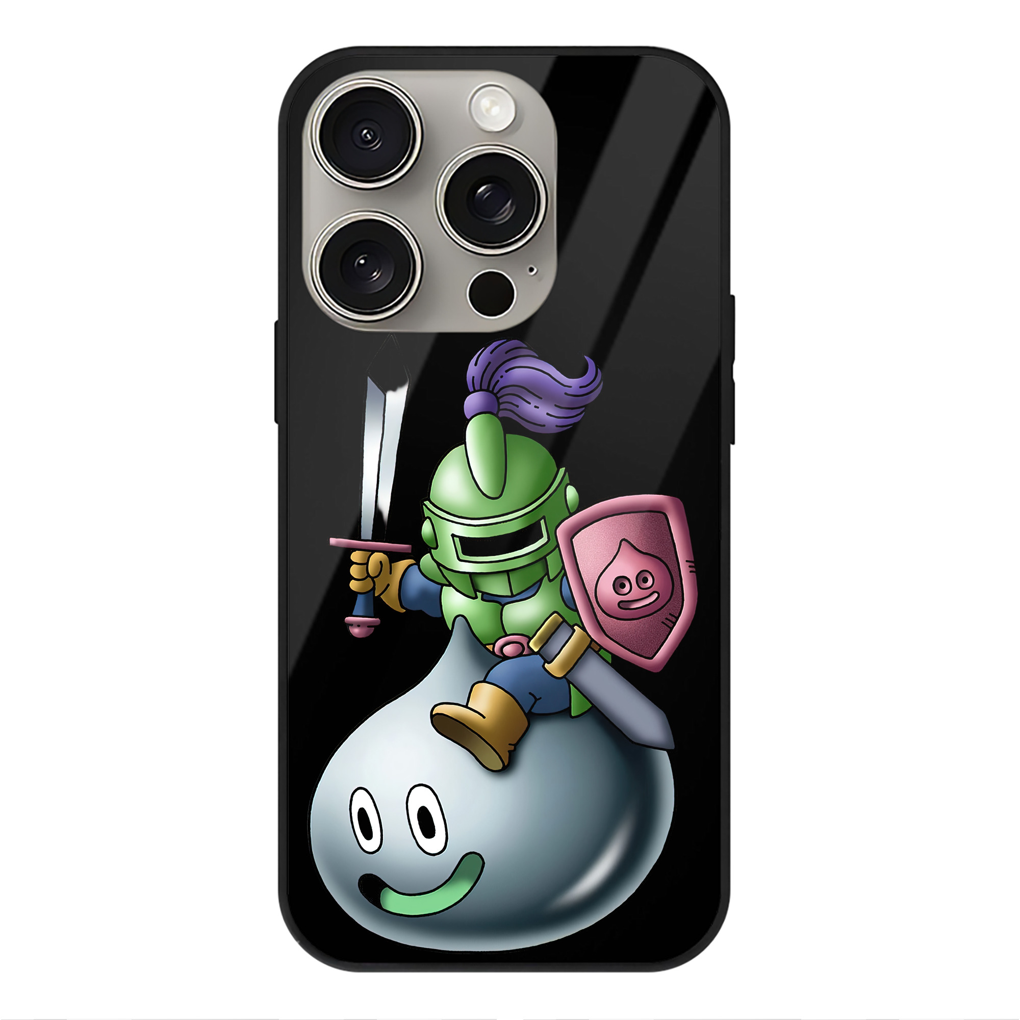 ドラゴンクエスト Doragon Kuesuto Dragon Quest 【iPhone15Pro対応】スマホケース 耐衝撃＆黄変防止 背面ガラス