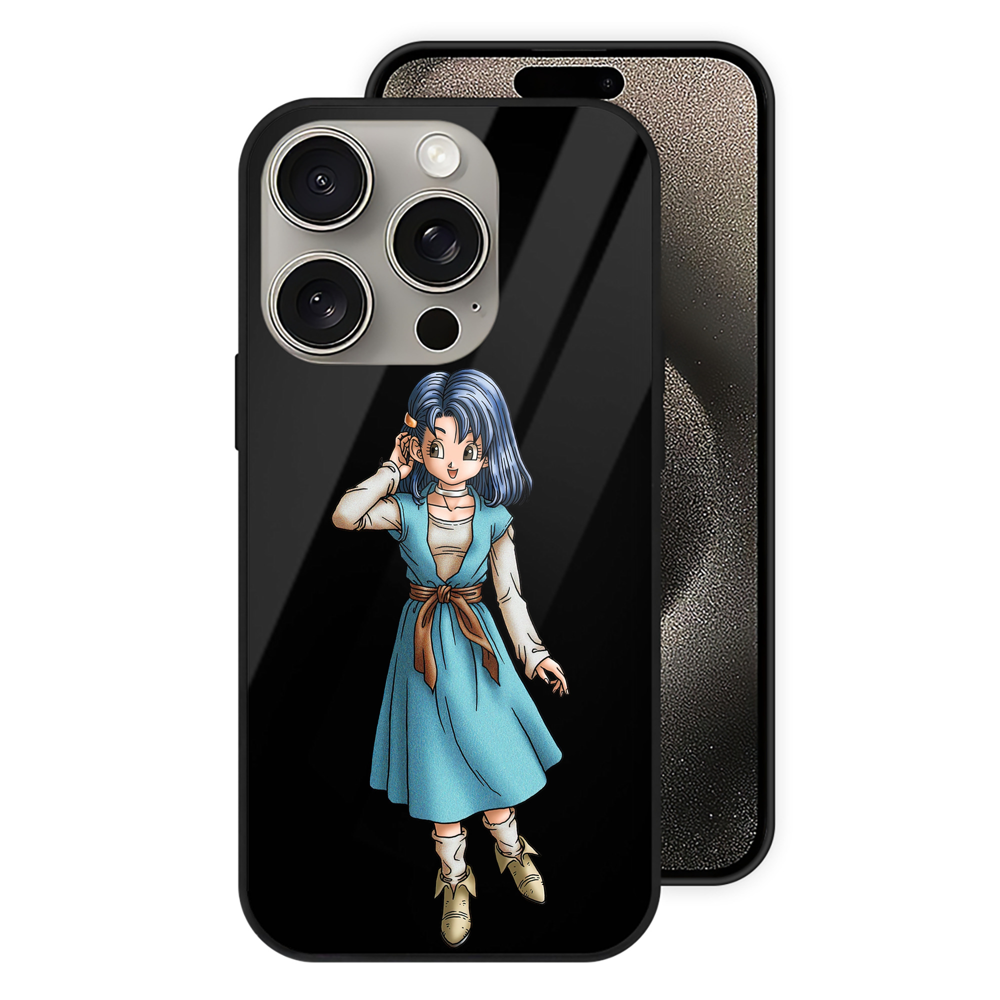 ドラゴンクエスト Doragon Kuesuto Dragon Quest 【iPhone15Pro対応】スマホケース 耐衝撃＆黄変防止 背面ガラス