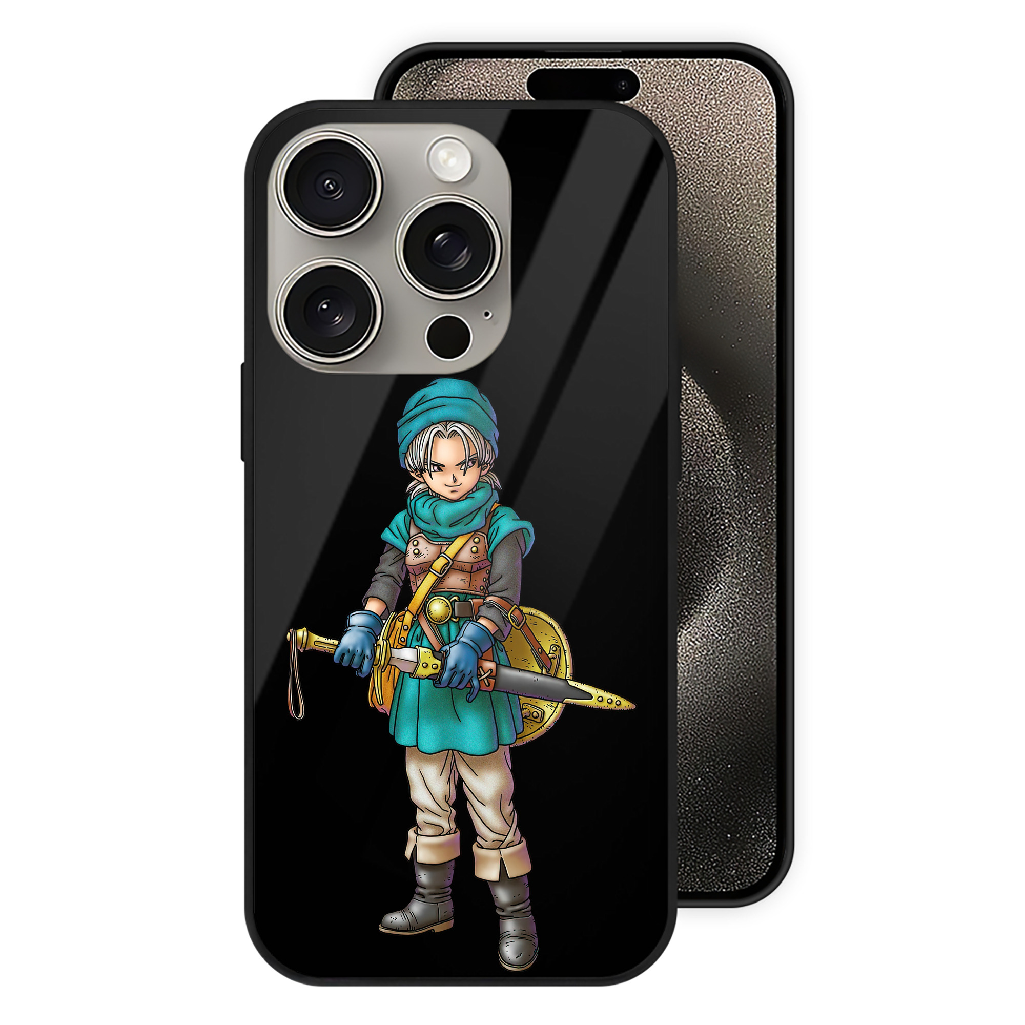 ドラゴンクエスト Doragon Kuesuto Dragon Quest 【iPhone15Pro対応】スマホケース 耐衝撃＆黄変防止 背面ガラス