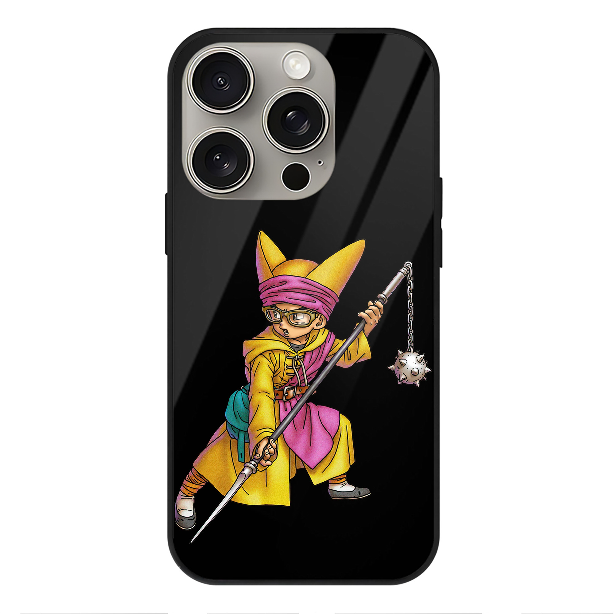 （画像用） ドラゴンクエスト Doragon Kuesuto Dragon Quest 【iPhone15Pro対応】スマホケース 耐衝撃＆黄変防止 背面ガラス
