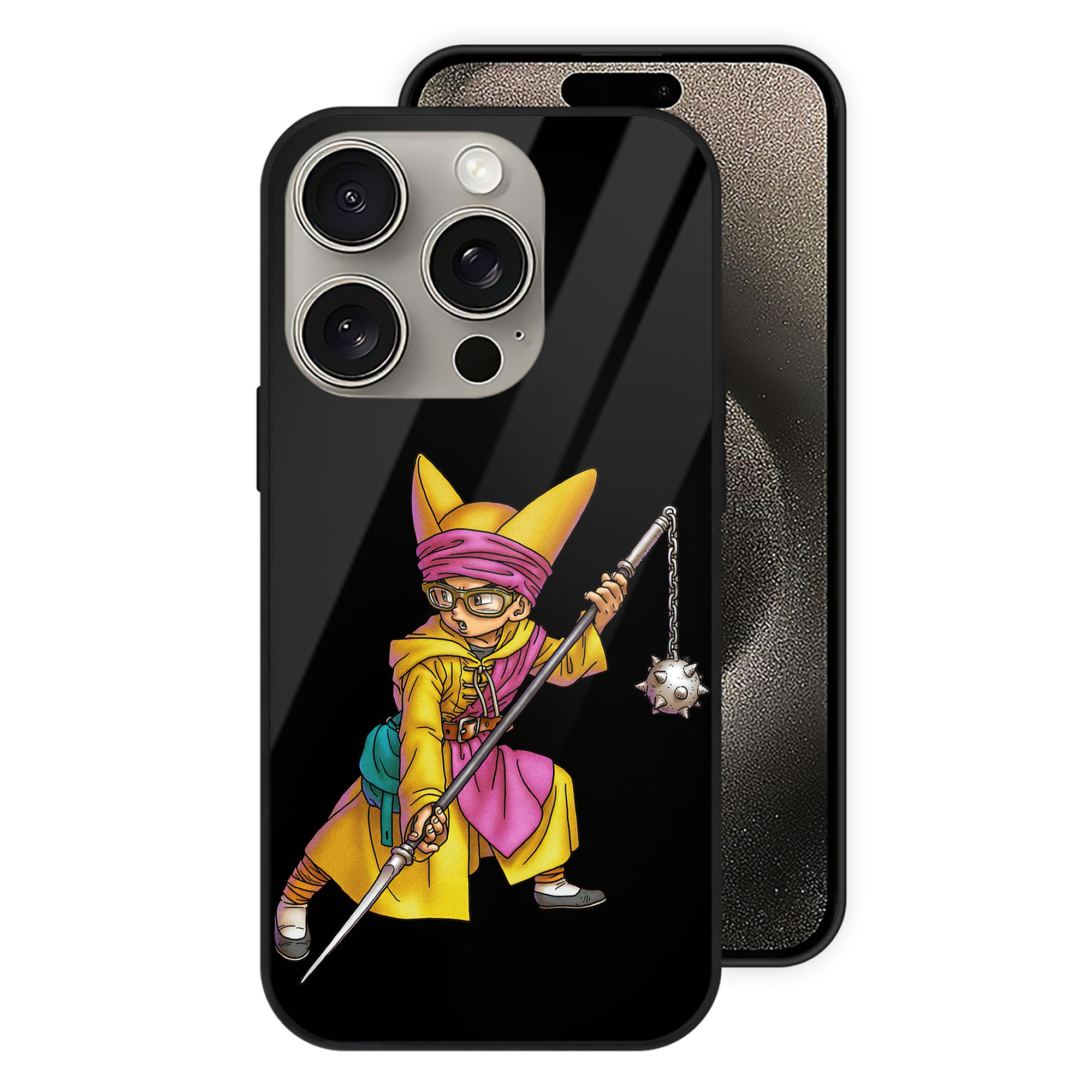 （画像用） ドラゴンクエスト Doragon Kuesuto Dragon Quest 【iPhone15Pro対応】スマホケース 耐衝撃＆黄変防止 背面ガラス