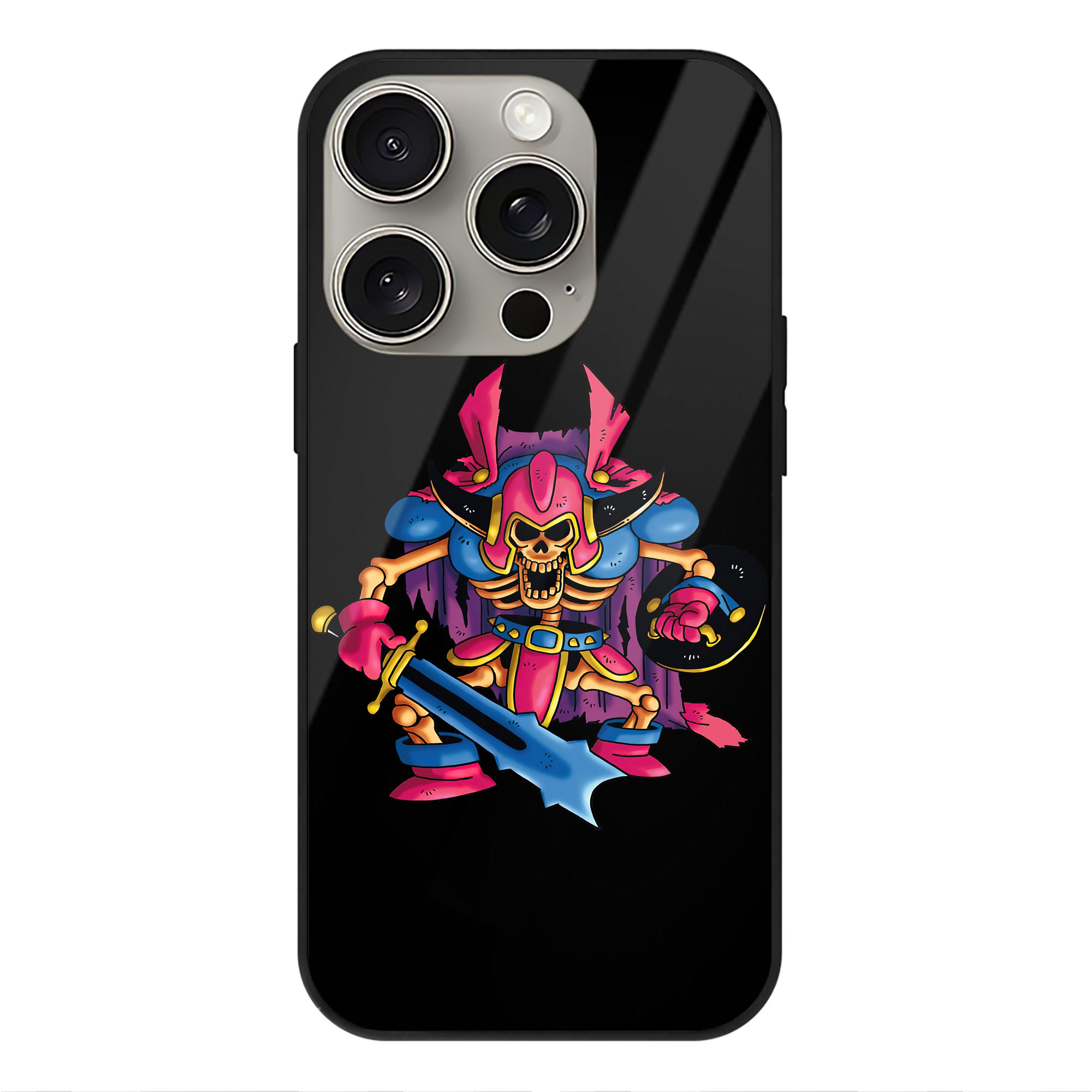 ドラゴンクエスト Doragon Kuesuto Dragon Quest 【iPhone15Pro対応】スマホケース 耐衝撃＆黄変防止 背面ガラス