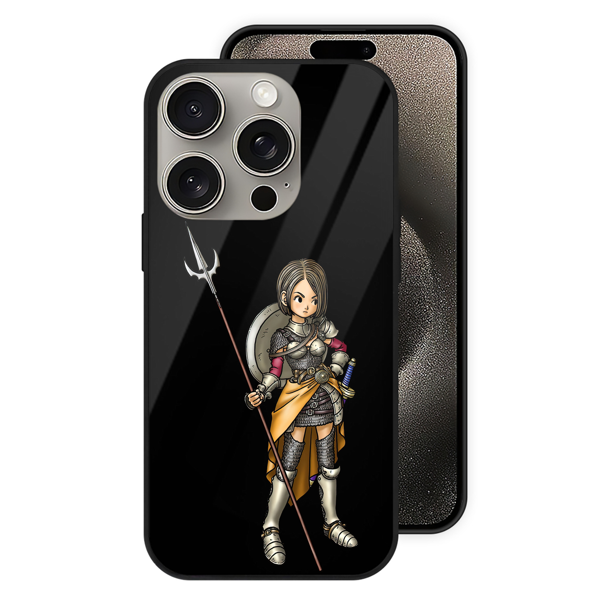 ドラゴンクエスト Doragon Kuesuto Dragon Quest 【iPhone15Pro対応】スマホケース 耐衝撃＆黄変防止 背面ガラス