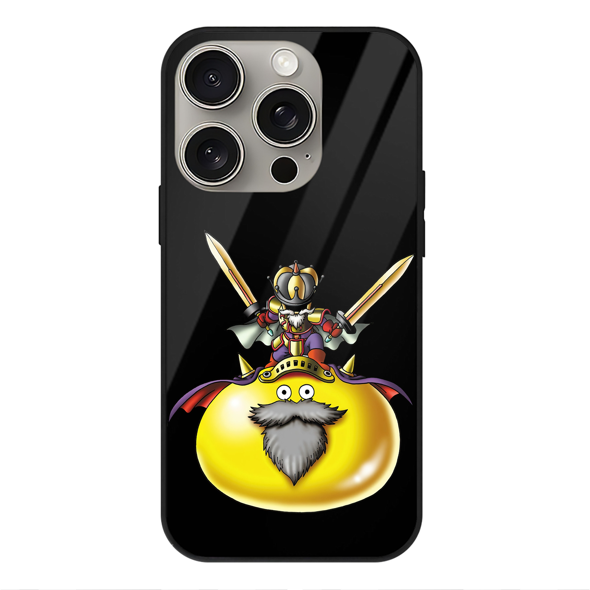 ドラゴンクエスト Doragon Kuesuto Dragon Quest 【iPhone15Pro対応】スマホケース 耐衝撃＆黄変防止 背面ガラス