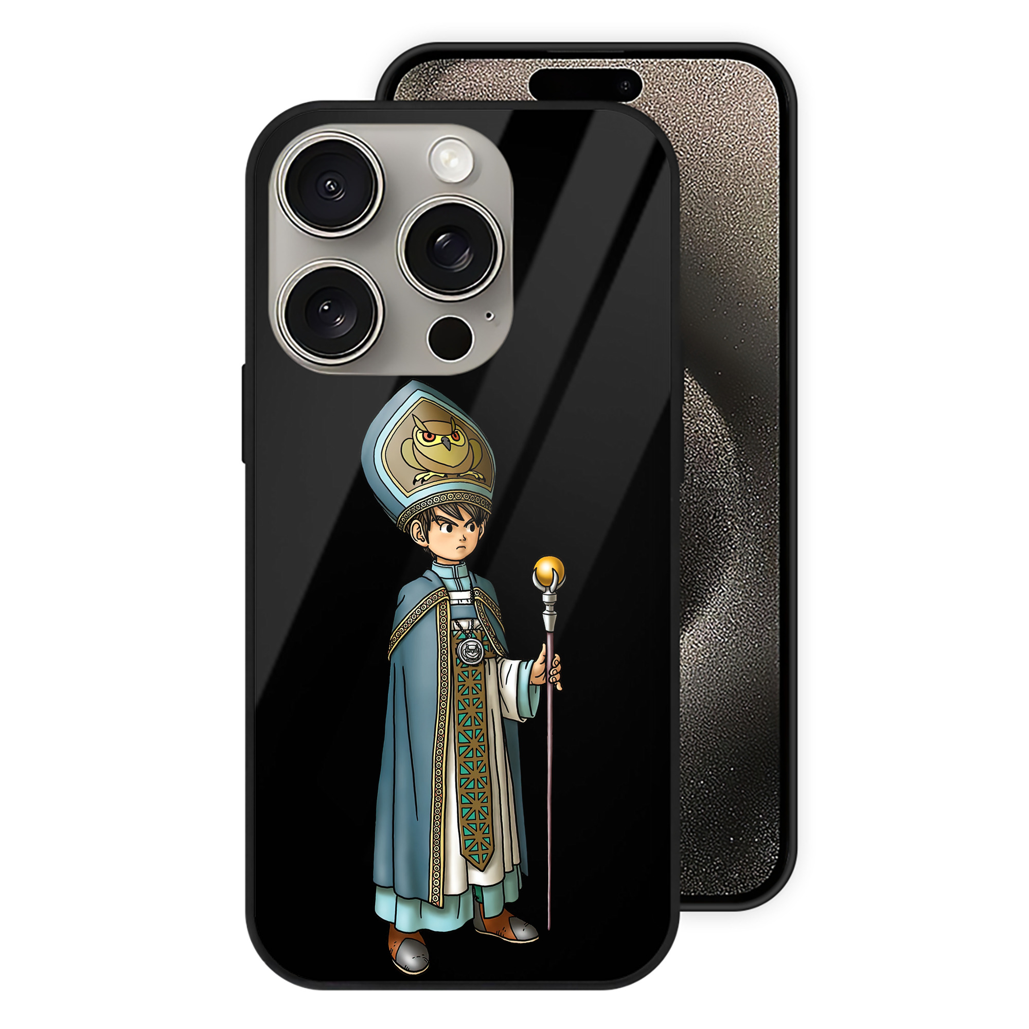 （画像用） ドラゴンクエスト Doragon Kuesuto Dragon Quest 【iPhone15Pro対応】スマホケース 耐衝撃＆黄変防止 背面ガラス