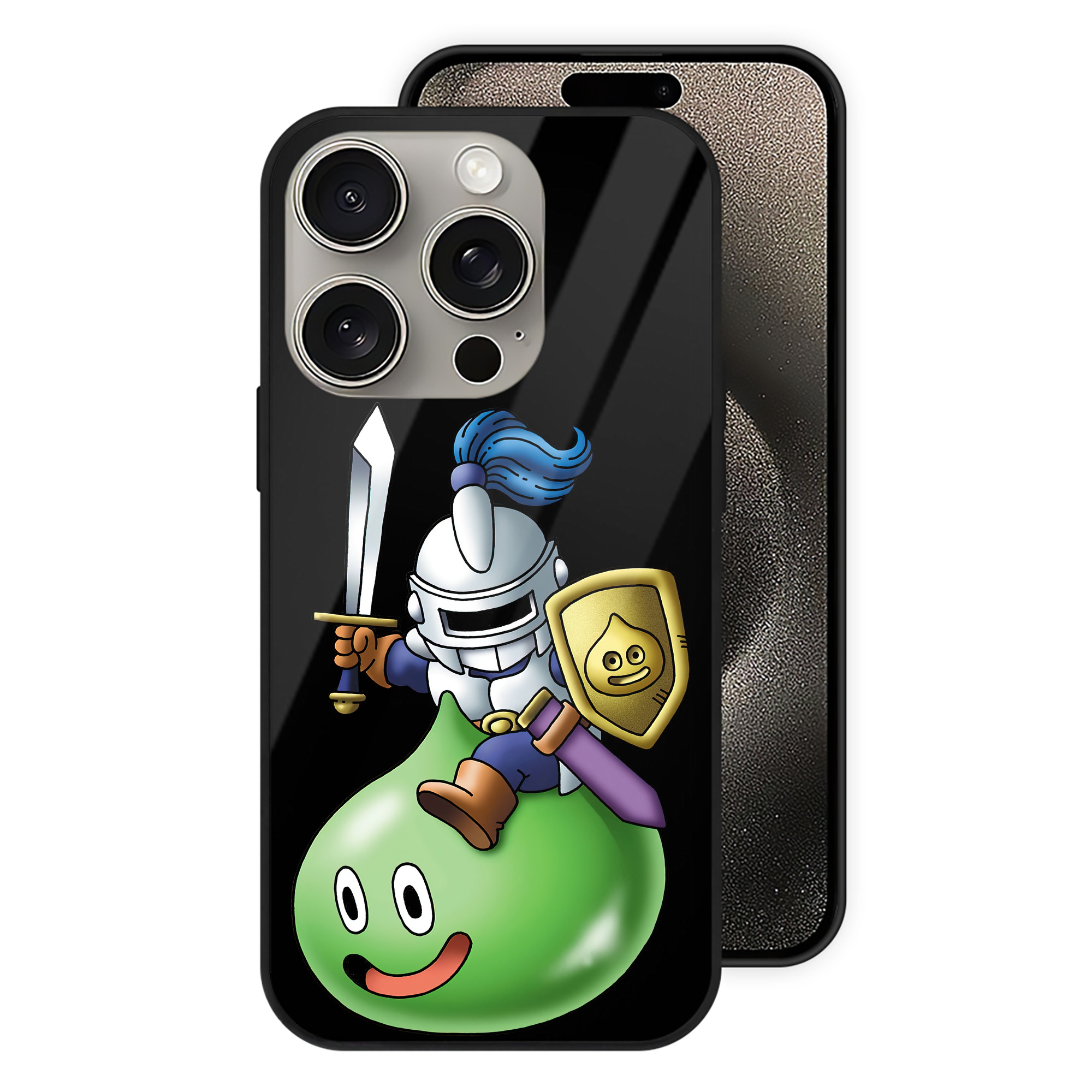 （画像用） ドラゴンクエスト Doragon Kuesuto Dragon Quest 【iPhone15Pro対応】スマホケース 耐衝撃＆黄変防止 背面ガラス