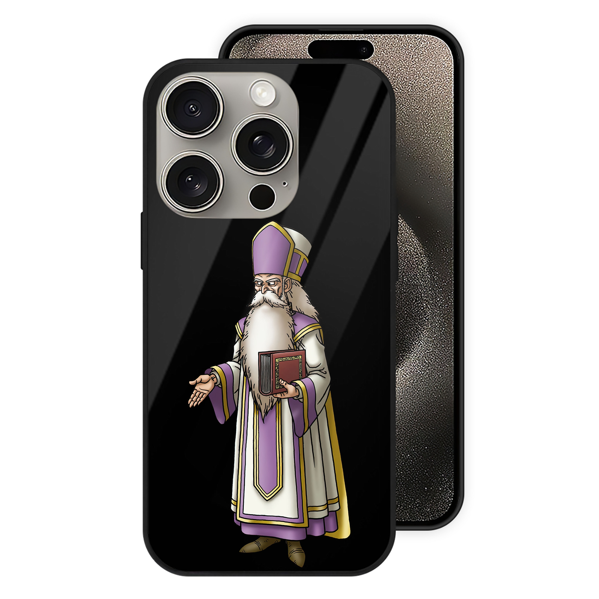 （画像用） ドラゴンクエスト Doragon Kuesuto Dragon Quest 【iPhone15Pro対応】スマホケース 耐衝撃＆黄変防止 背面ガラス