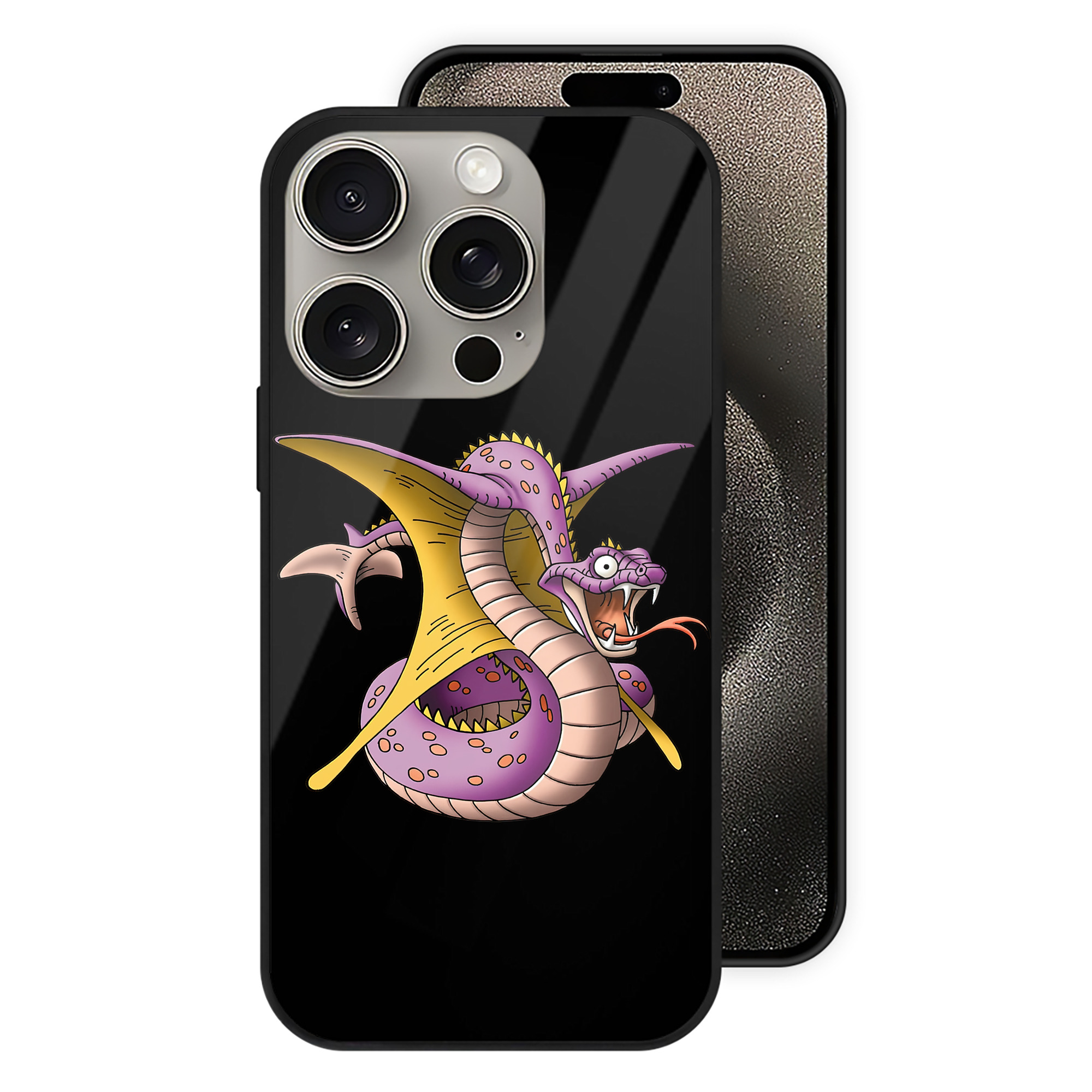 ドラゴンクエスト Doragon Kuesuto Dragon Quest 【iPhone15Pro対応】スマホケース 耐衝撃＆黄変防止 背面ガラス