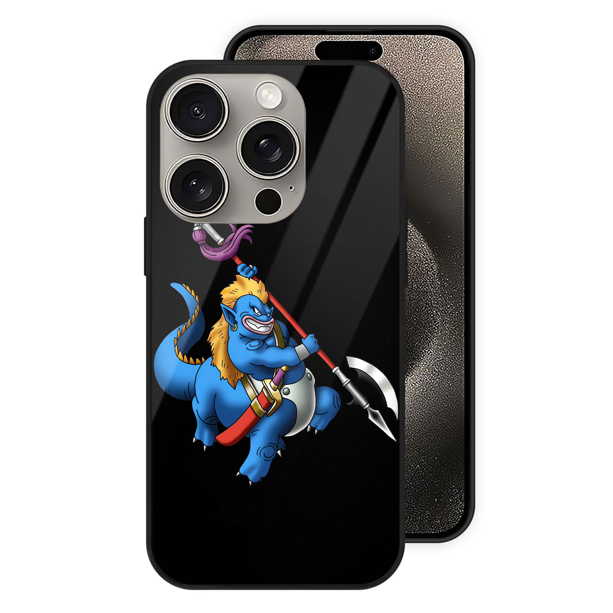 （画像用） ドラゴンクエスト Doragon Kuesuto Dragon Quest 【iPhone15Pro対応】スマホケース 耐衝撃＆黄変防止 背面ガラス