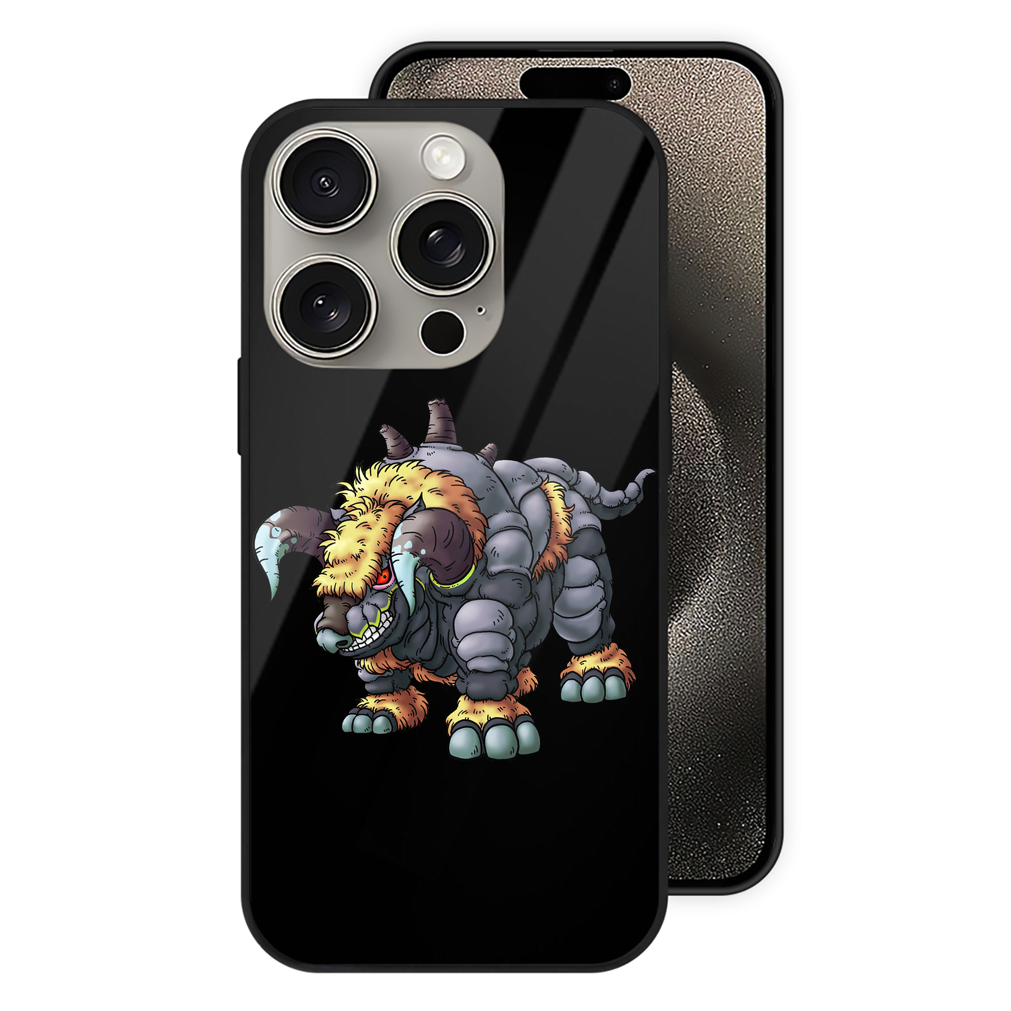 ドラゴンクエスト Doragon Kuesuto Dragon Quest 【iPhone15Pro対応】スマホケース 耐衝撃＆黄変防止 背面ガラス