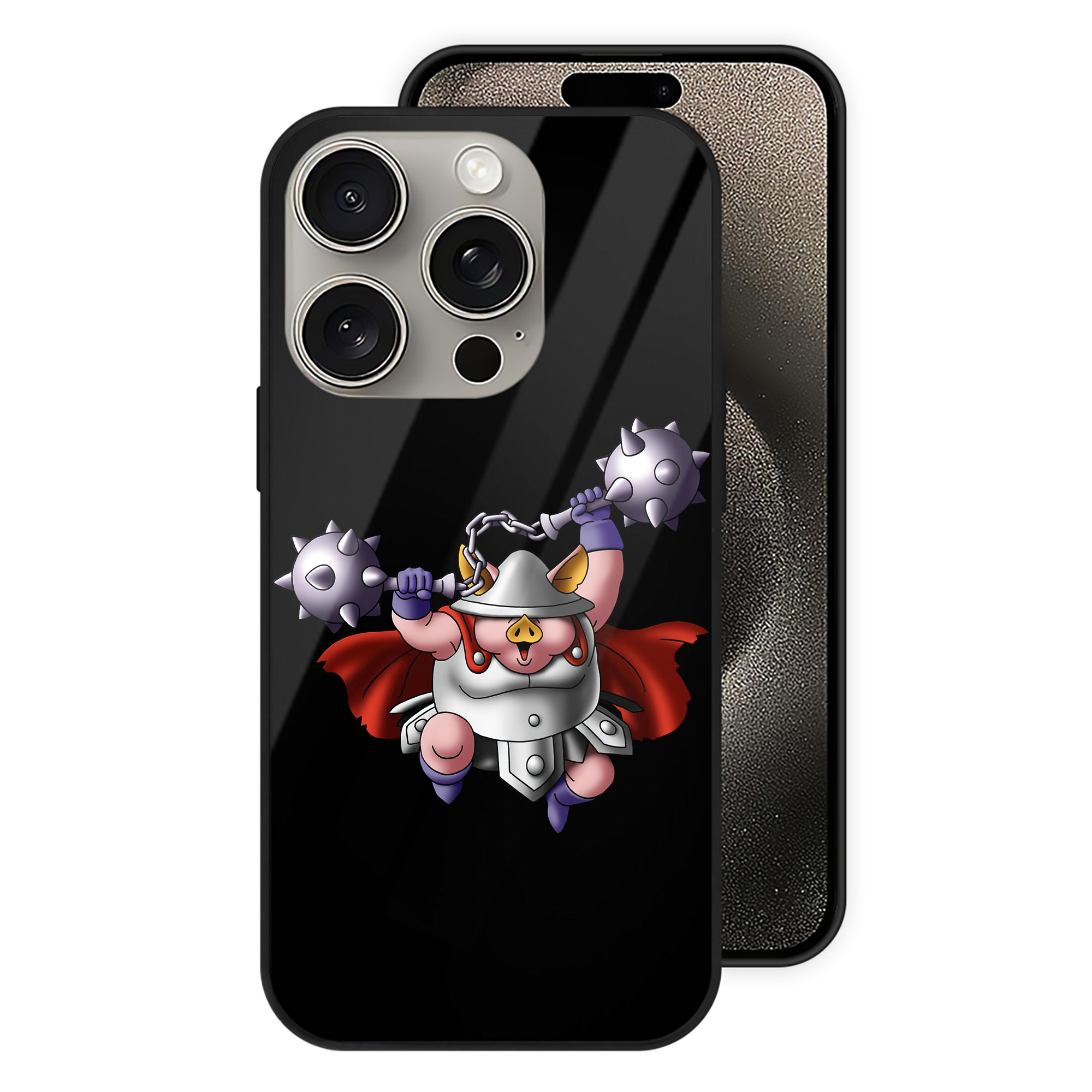 ドラゴンクエスト Doragon Kuesuto Dragon Quest 【iPhone15Pro対応】スマホケース 耐衝撃＆黄変防止 背面ガラス