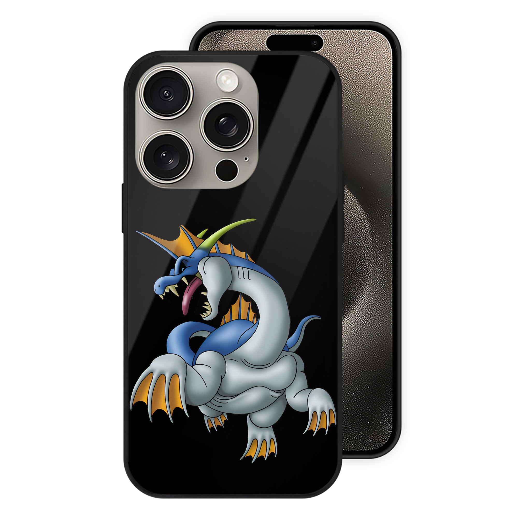 （画像用） ドラゴンクエスト Doragon Kuesuto Dragon Quest 【iPhone15Pro対応】スマホケース 耐衝撃＆黄変防止 背面ガラス