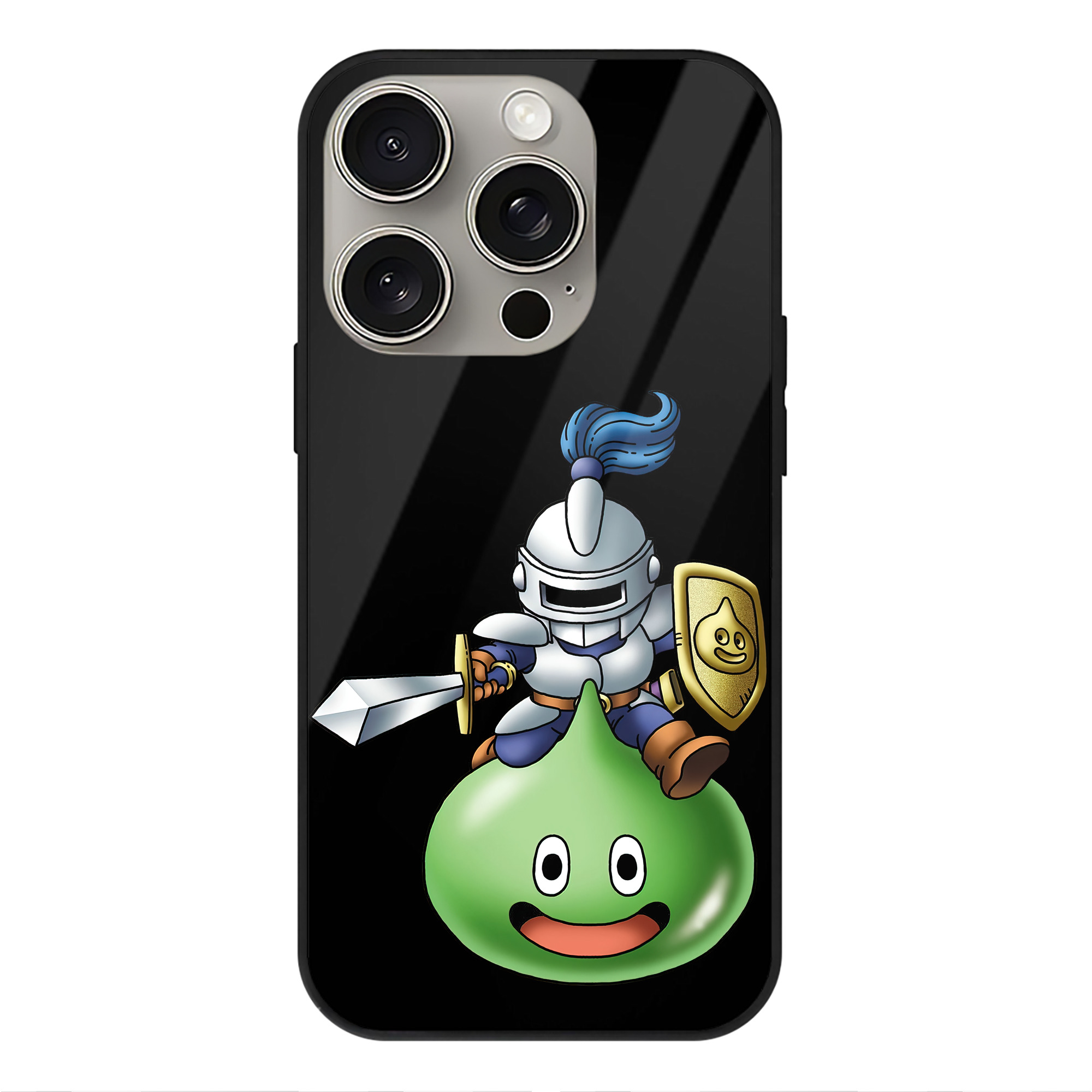 ドラゴンクエスト Doragon Kuesuto Dragon Quest 【iPhone15Pro対応】スマホケース 耐衝撃＆黄変防止 背面ガラス