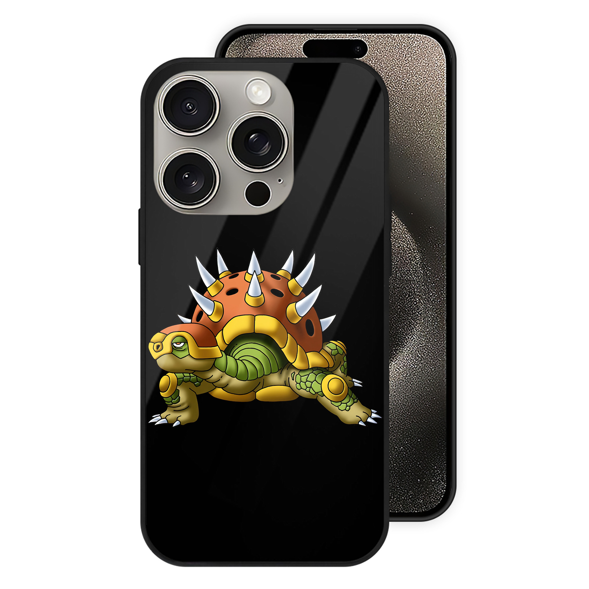 ドラゴンクエスト Doragon Kuesuto Dragon Quest 【iPhone15Pro対応】スマホケース 耐衝撃＆黄変防止 背面ガラス