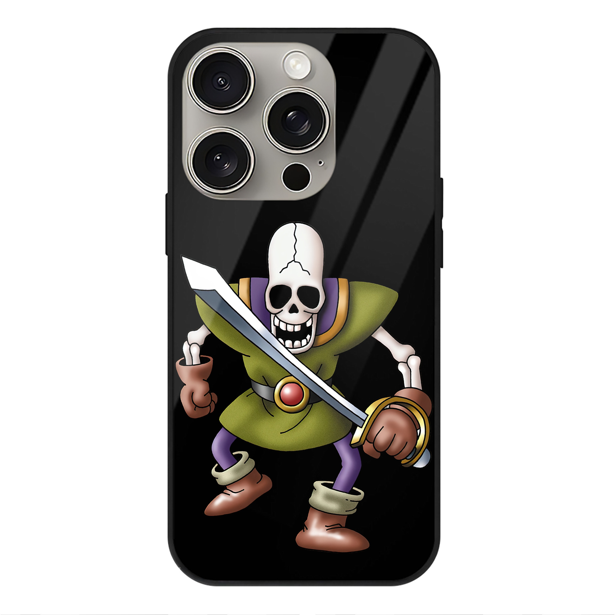 ドラゴンクエスト Doragon Kuesuto Dragon Quest 【iPhone15Pro対応】スマホケース 耐衝撃＆黄変防止 背面ガラス