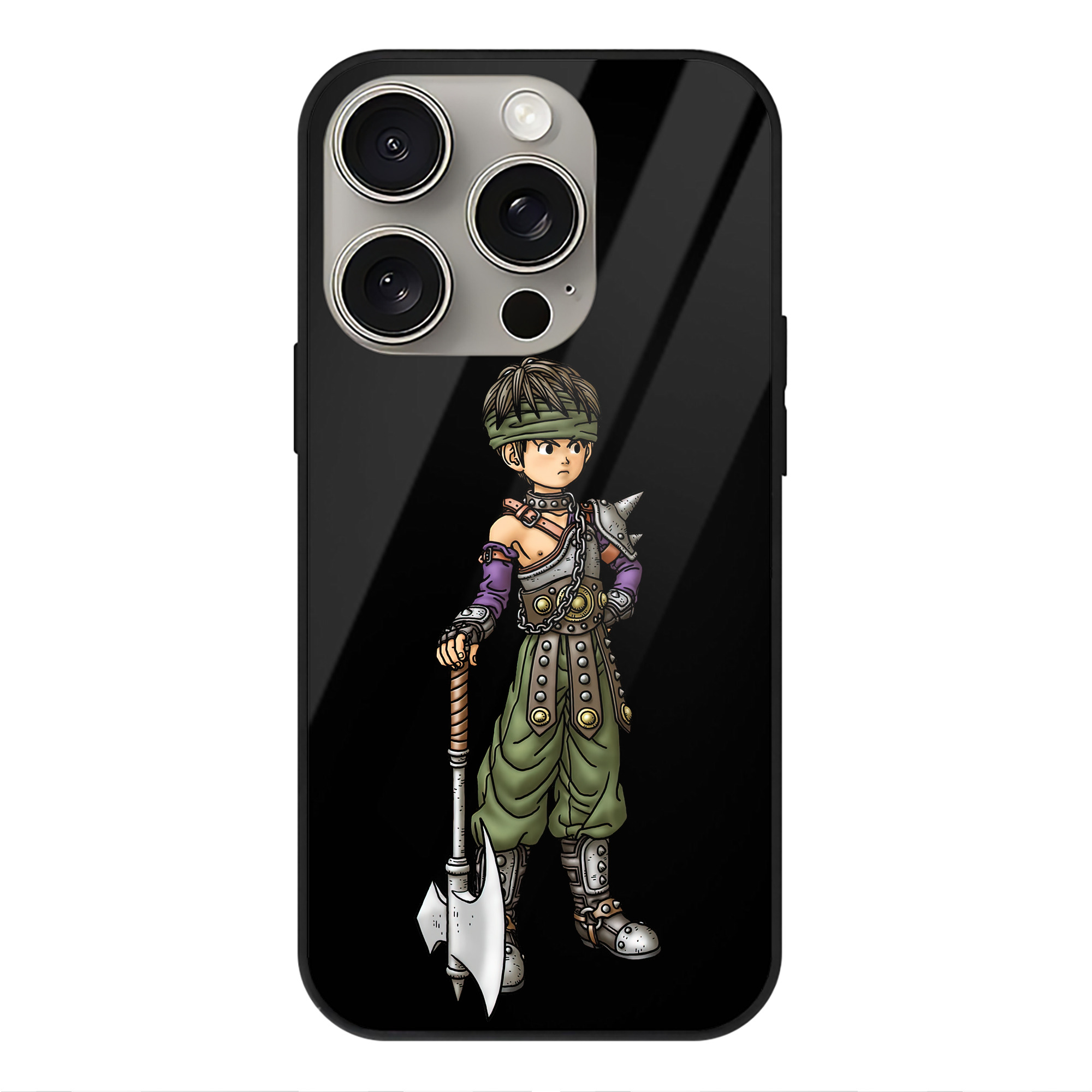ドラゴンクエスト Doragon Kuesuto Dragon Quest 【iPhone15Pro対応】スマホケース 耐衝撃＆黄変防止 背面ガラス