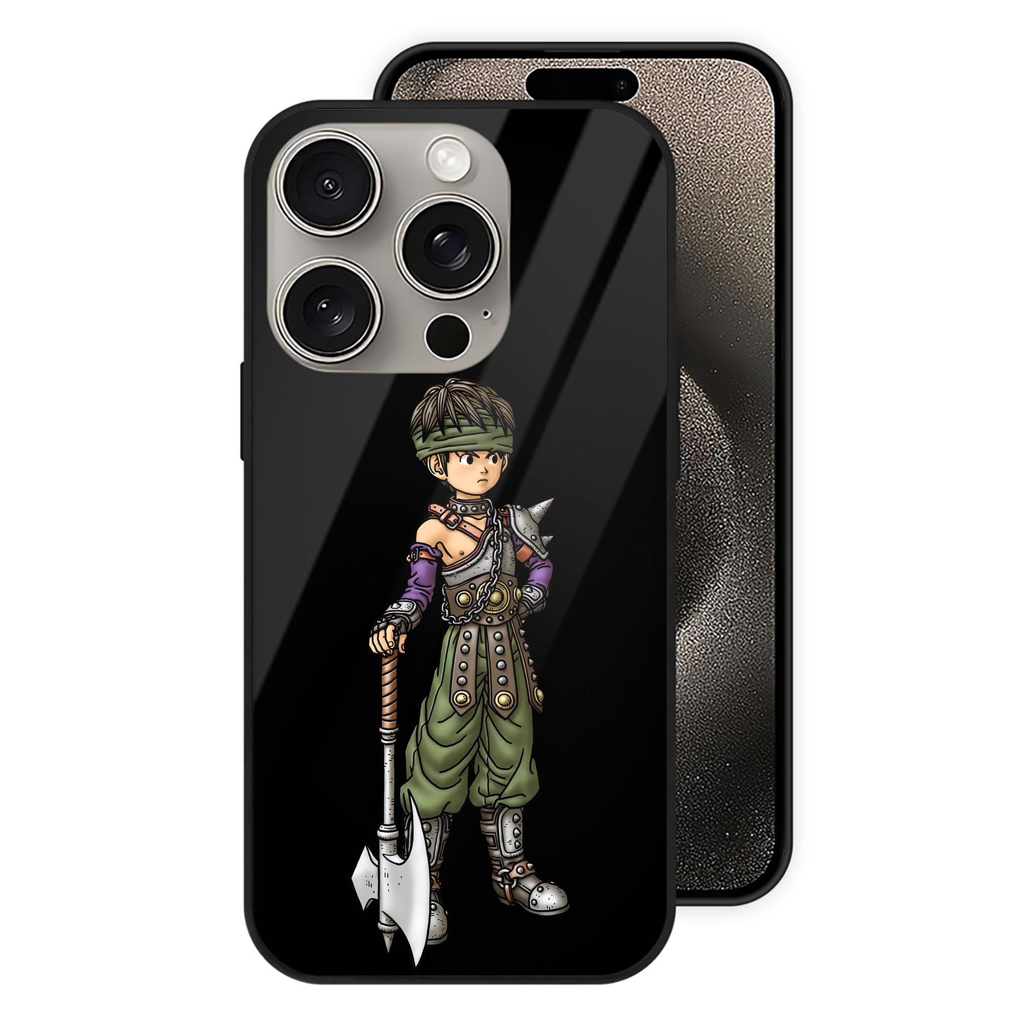 ドラゴンクエスト Doragon Kuesuto Dragon Quest 【iPhone15Pro対応】スマホケース 耐衝撃＆黄変防止 背面ガラス